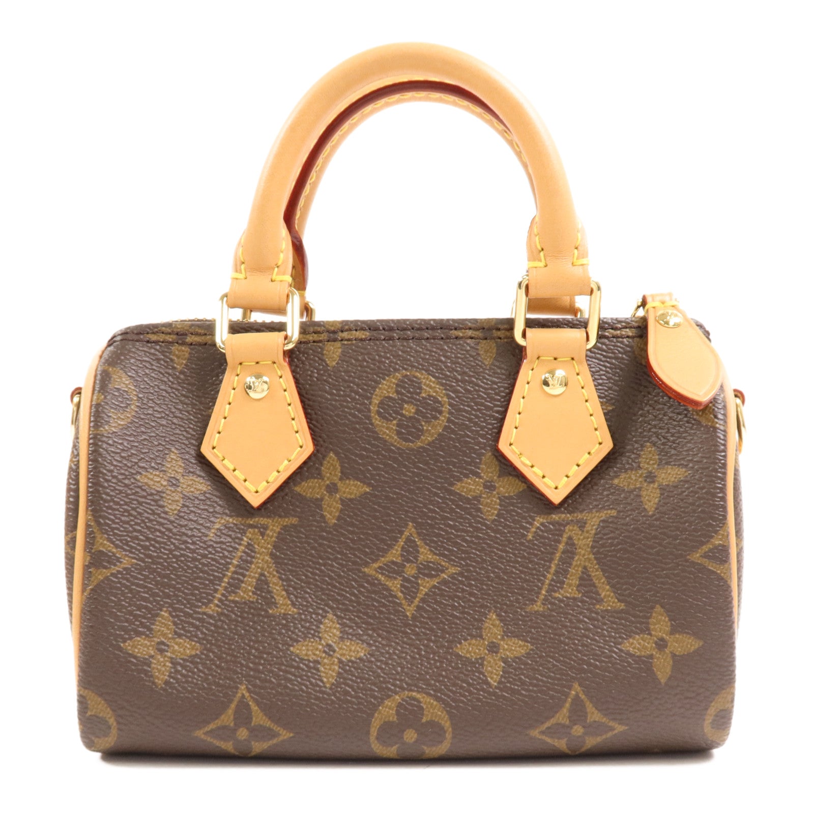 LOUIS VUITTON Monogram Nano Speedy金扣手挽肩背兩用袋