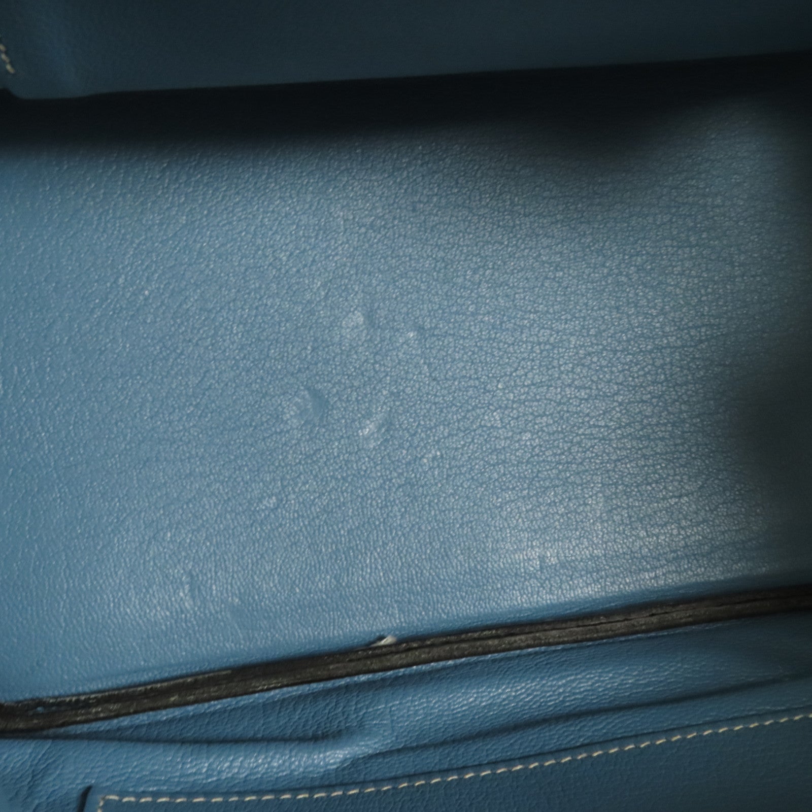 HERMES Togo皮革Birkin 30銀扣手挽袋Blue Jean