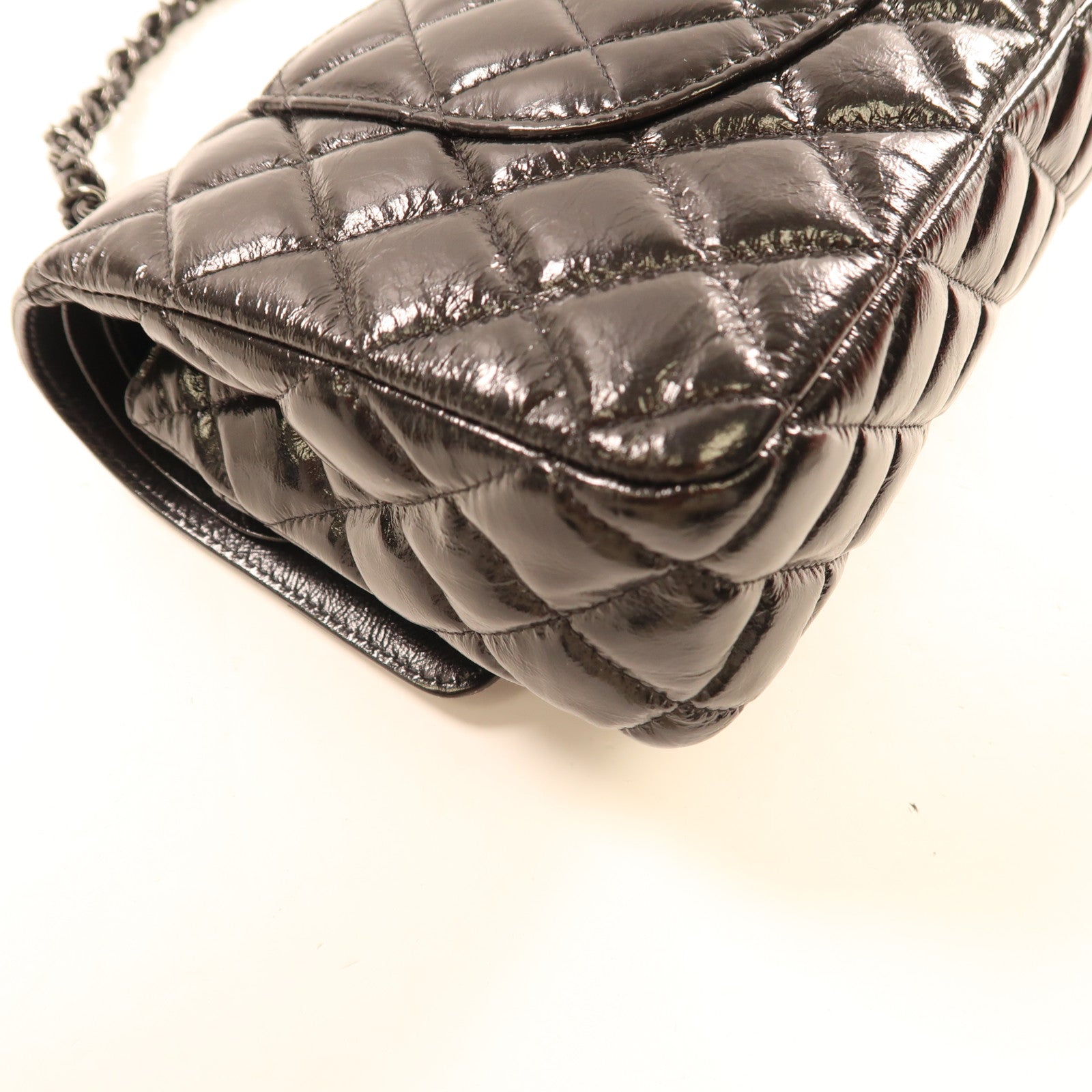 CHANEL 【激減優惠】牛皮皮革Classic Flap 25cm黑扣鏈帶肩背袋