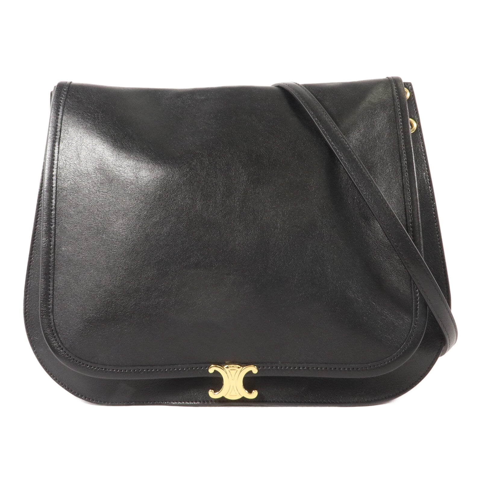 CELINE 牛皮皮革Soft Triomphe Besace肩背袋