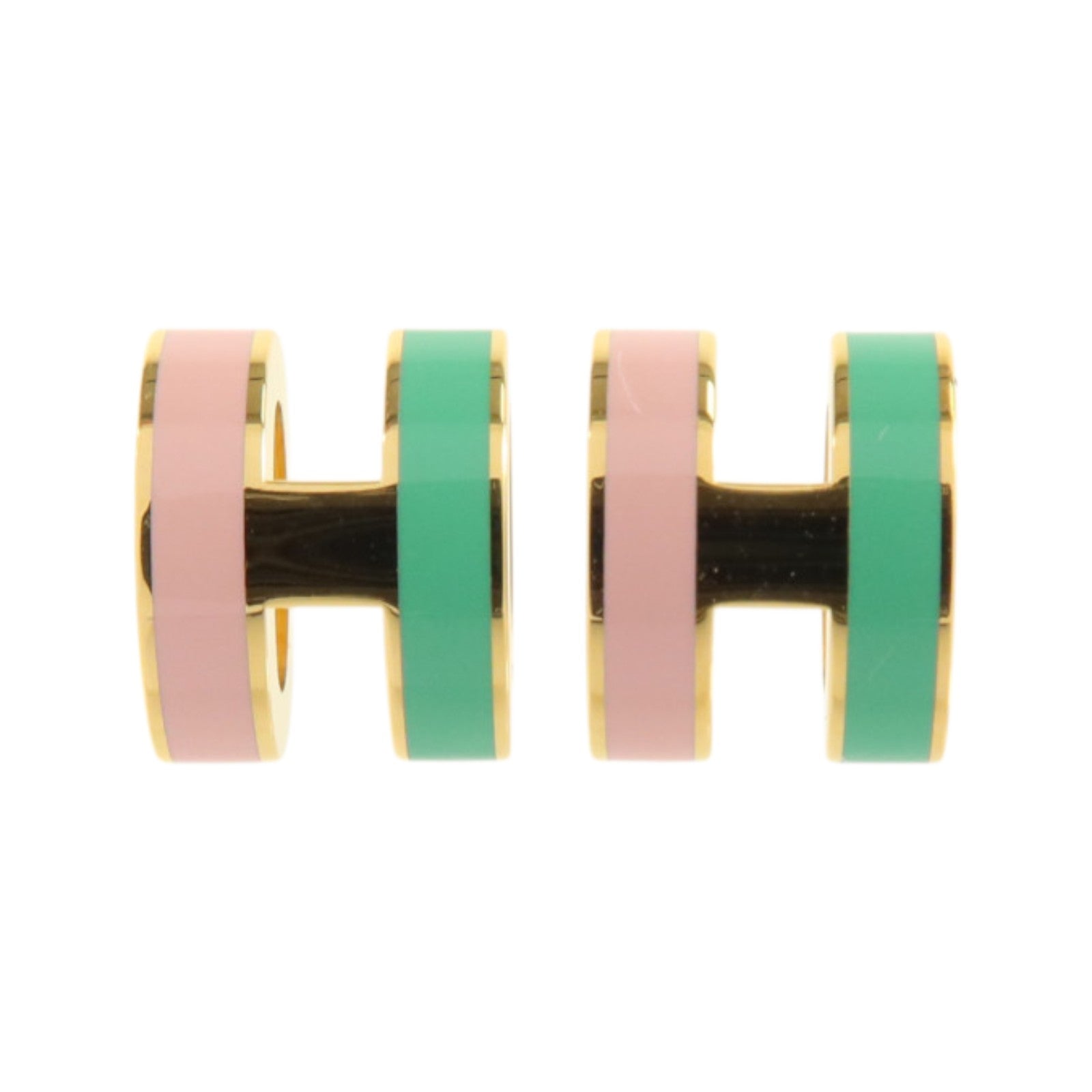 HERMES 金屬/琺瑯Mini Pop H Earrings耳環