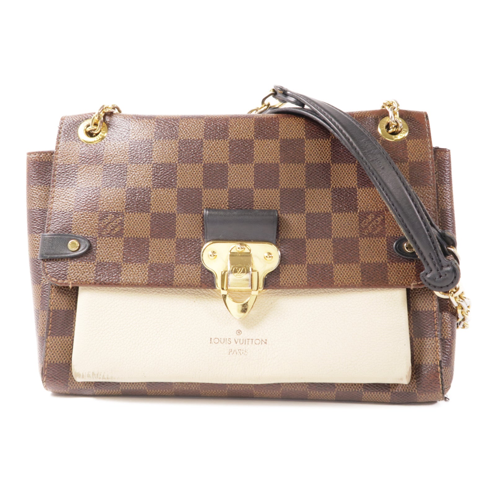 LOUIS VUITTON Damier Vavin PM金扣肩背袋