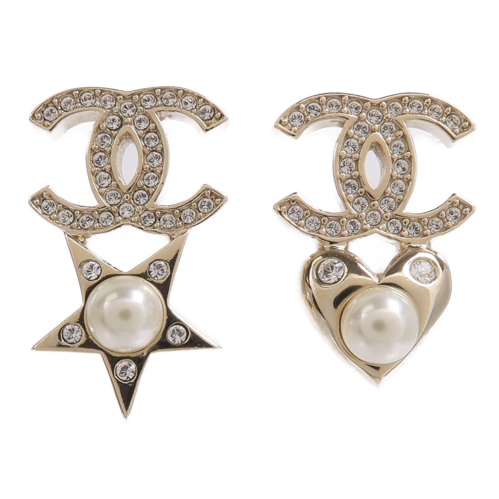 CHANEL 金屬/水鑽Earrings耳環