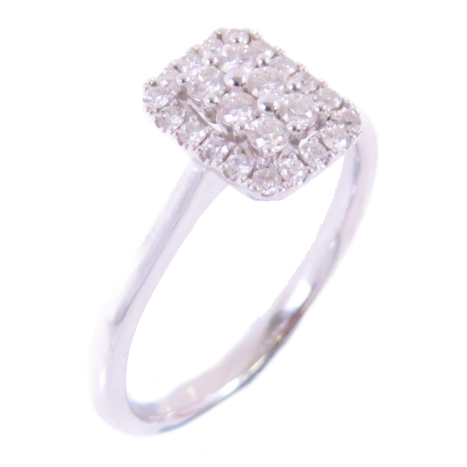 JEWELRY (PRICE DOWN) 0.49ct Diamond Ring US#9.75 18K White Gold