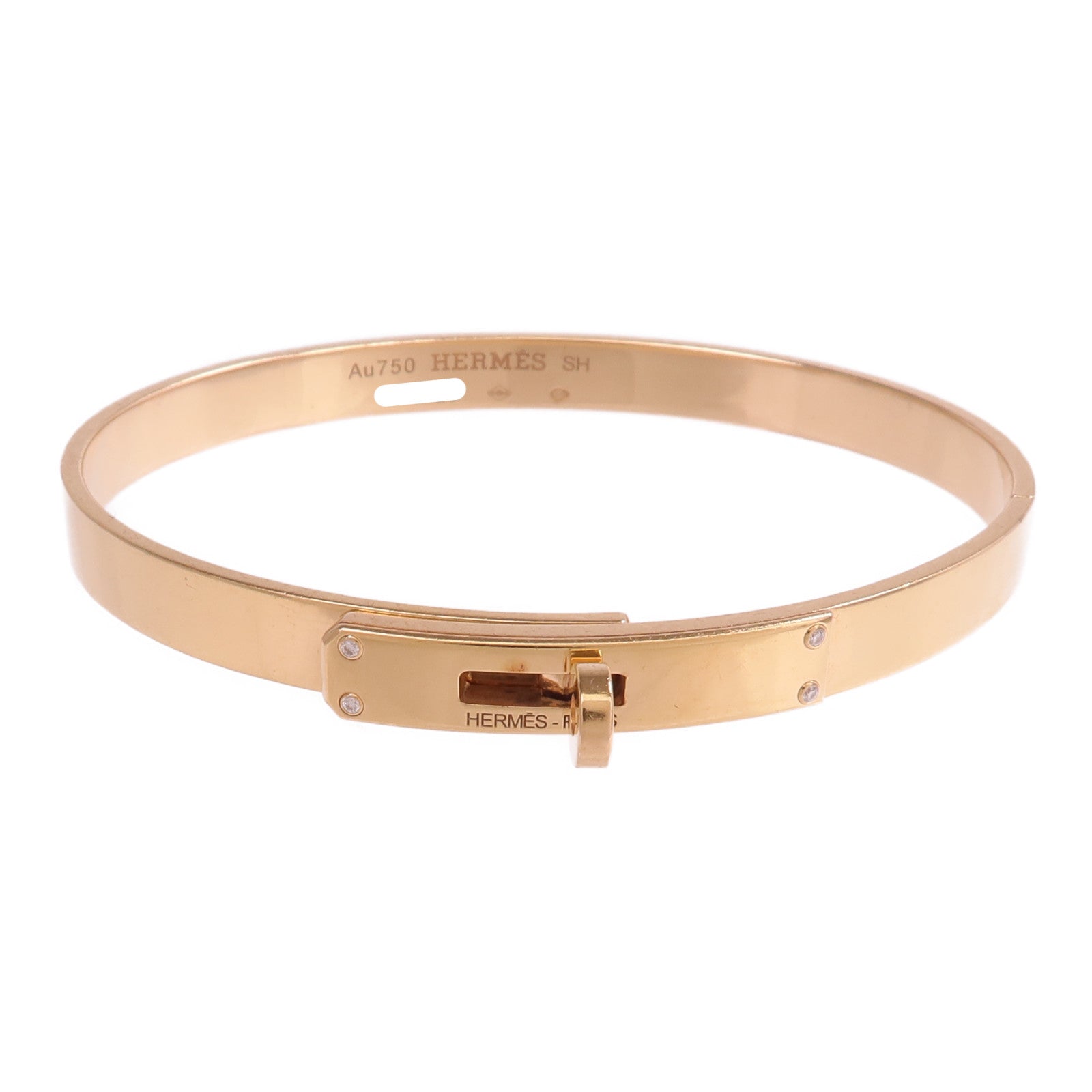 HERMES 18K玫瑰金Kelly Bracelet手鐲