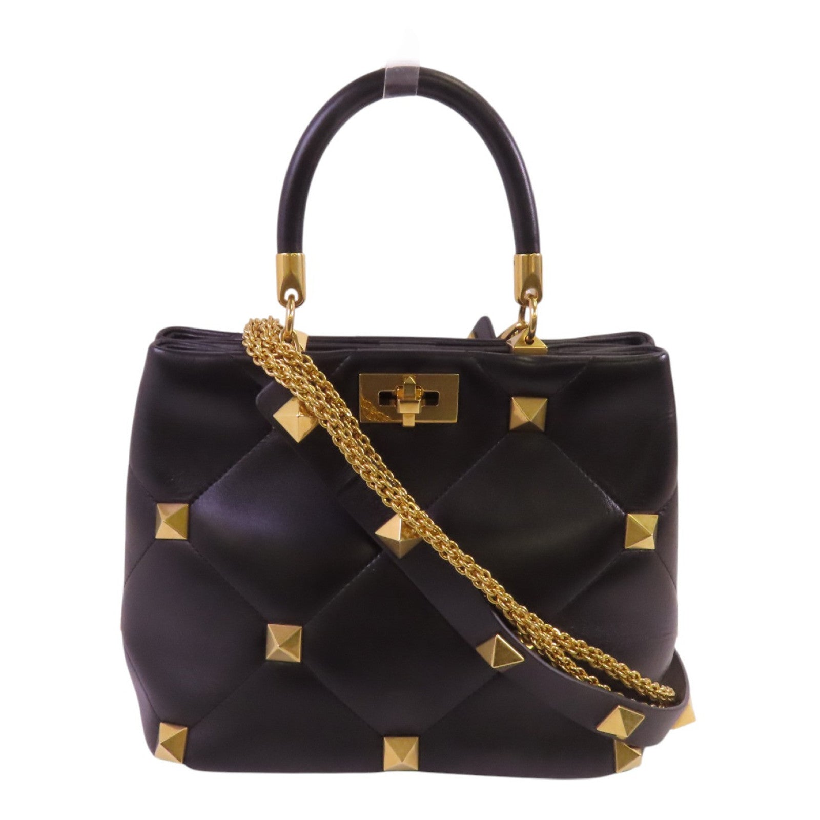 Valentino 牛皮皮革Rockstud金扣手挽肩背兩用袋