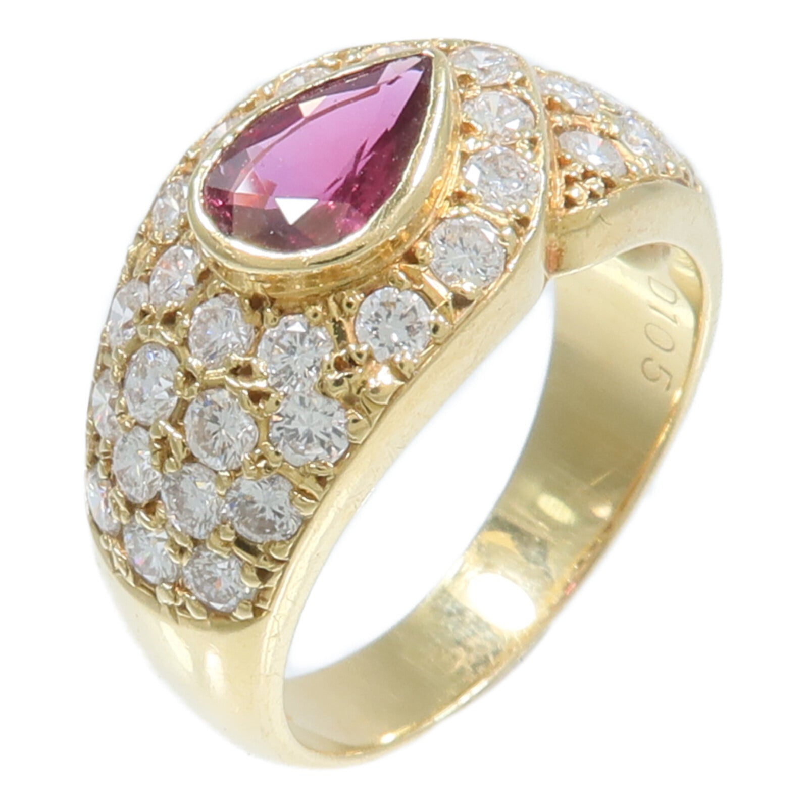 JEWELRY 18K黃金Ruby Diamond Ring紅寶石/鑽石戒指