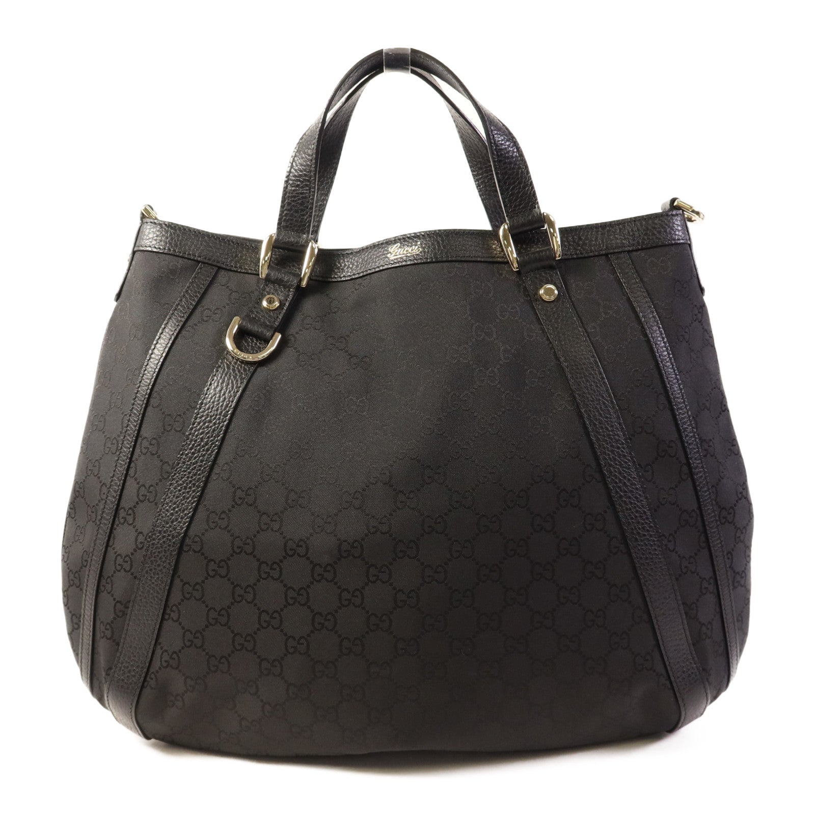 GUCCI 尼龍Shoulder Tote金扣肩背袋/手挽袋