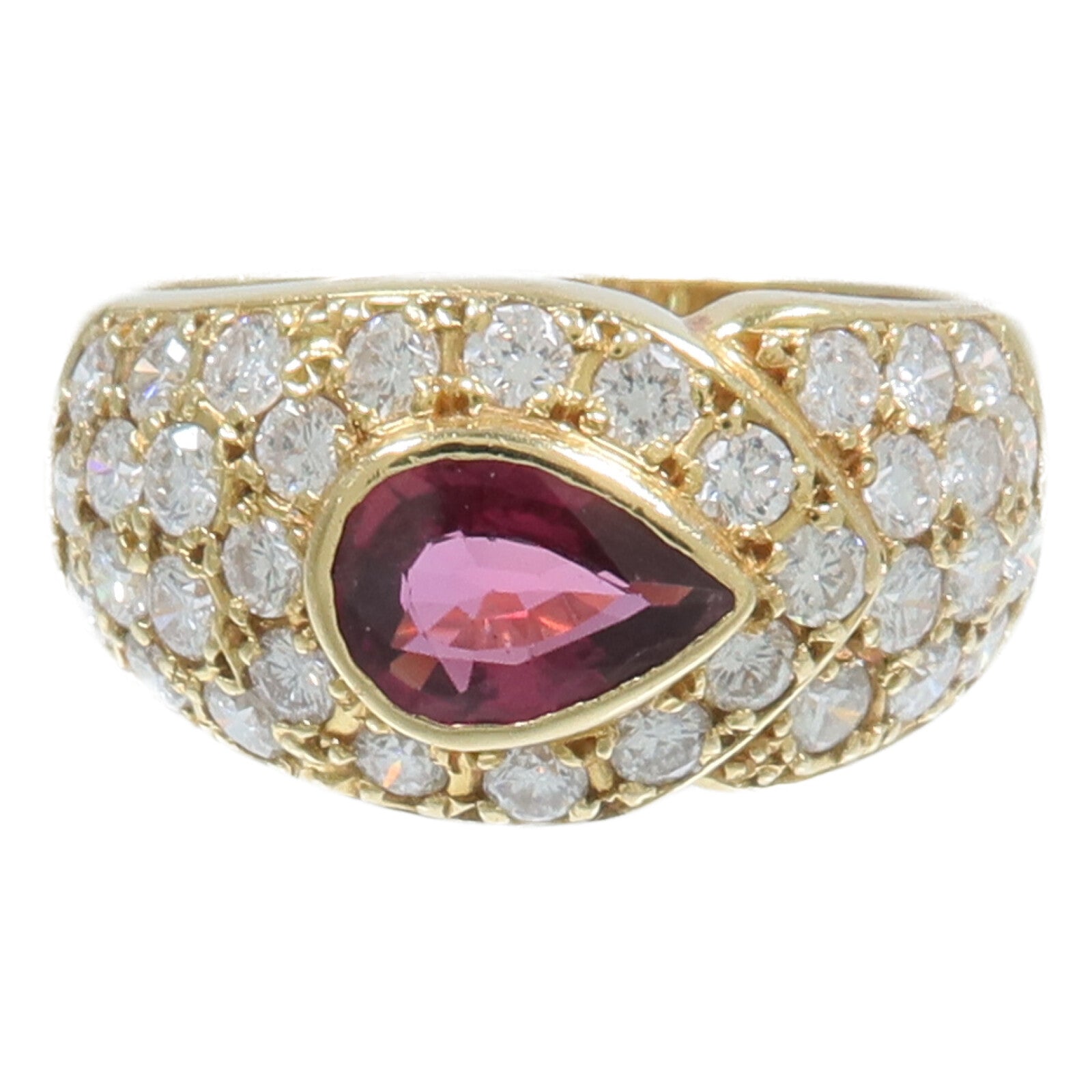 JEWELRY 18K黃金Ruby Diamond Ring紅寶石/鑽石戒指