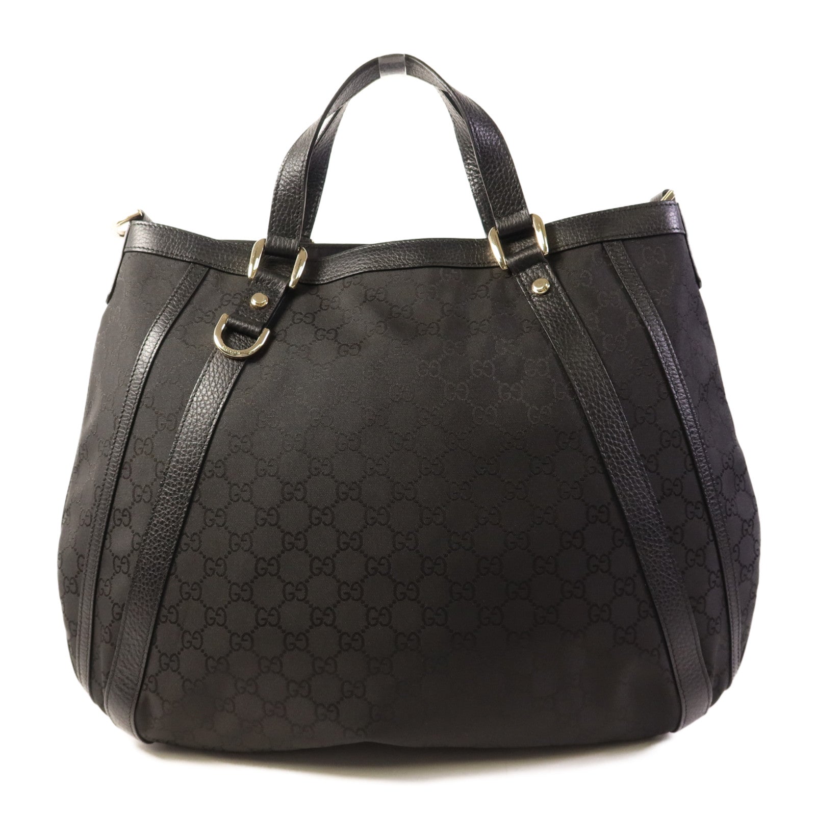 GUCCI 尼龍Shoulder Tote金扣肩背袋/手挽袋