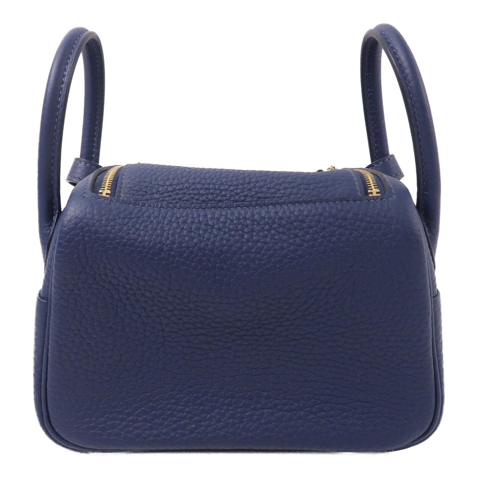 HERMES Clemence皮革Mini Lindy手挽肩背兩用袋Bleu De Prusse