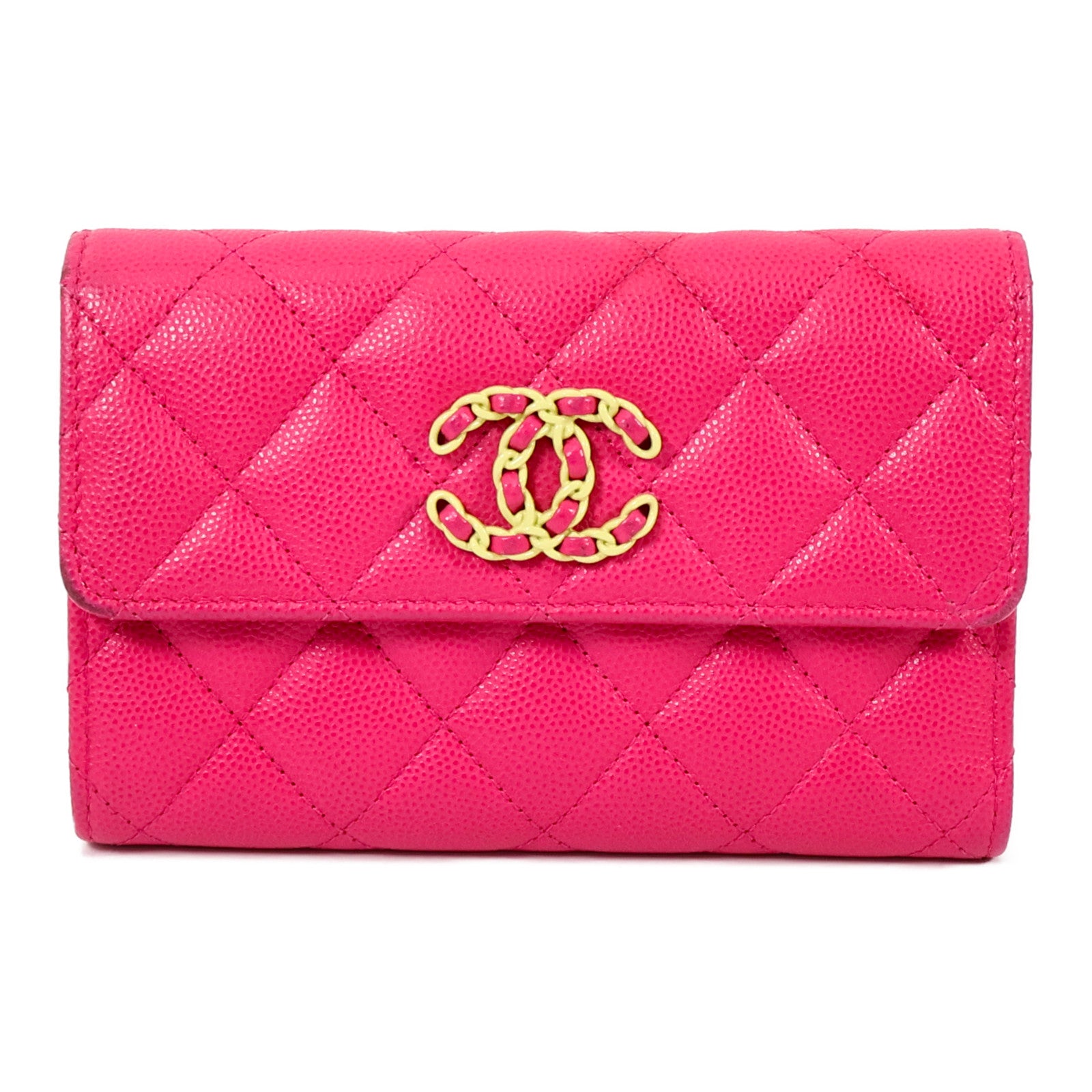 CHANEL 牛皮皮革C19 Medium Flap錢包