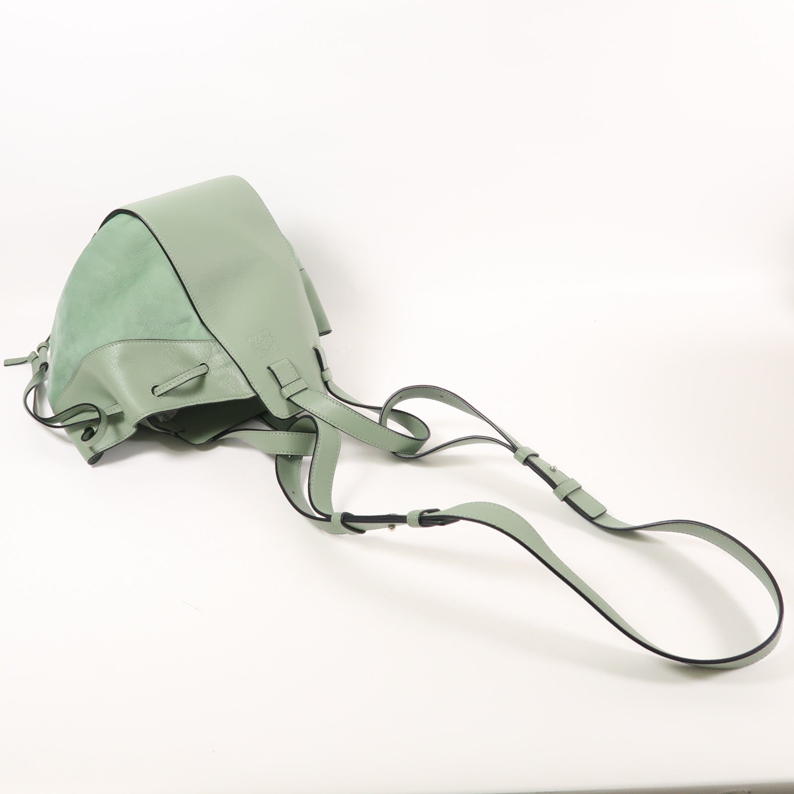 LOEWE 牛皮皮革Hammock銀扣手挽肩背兩用袋