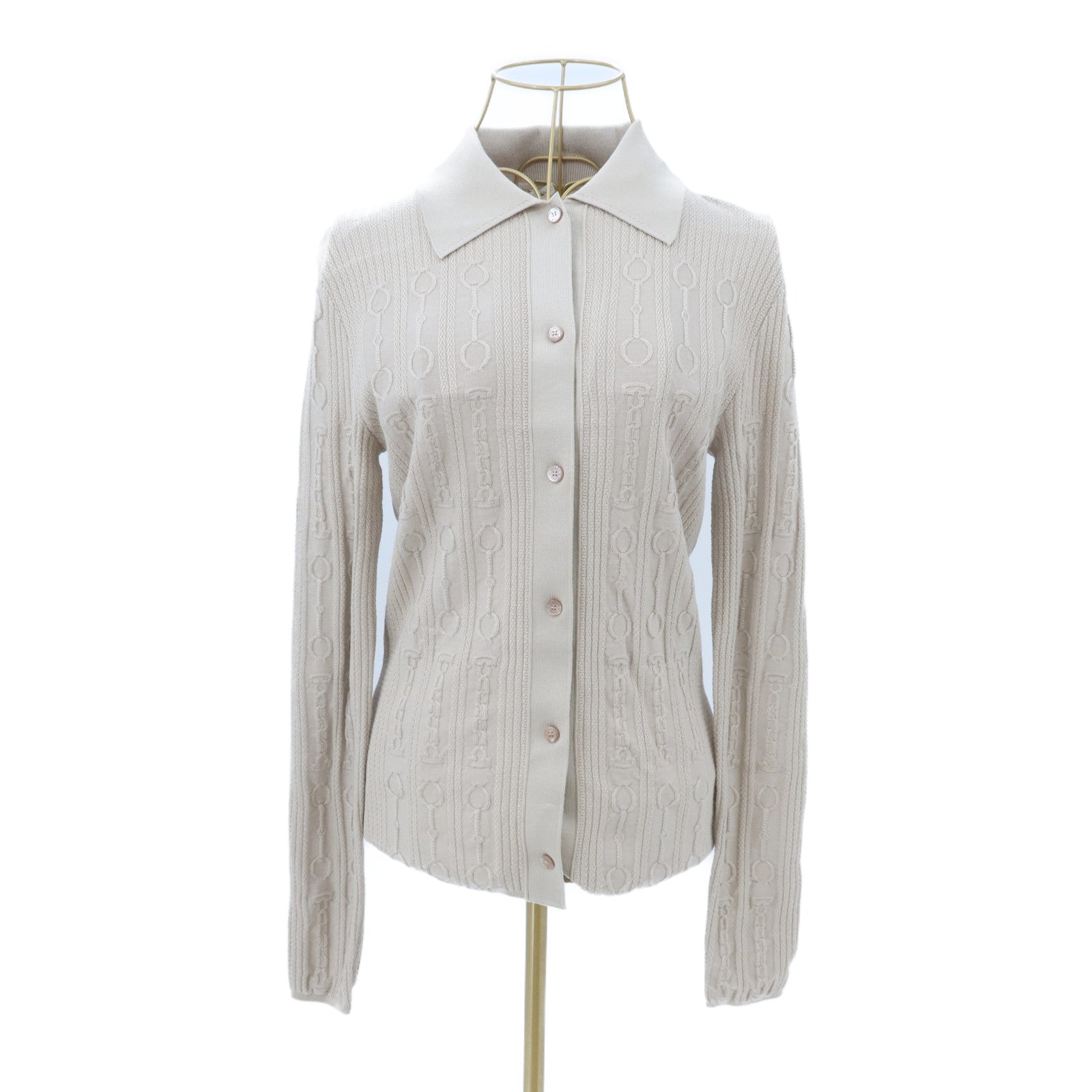 HERMES Wool/Cashmere Brides de Gala針織