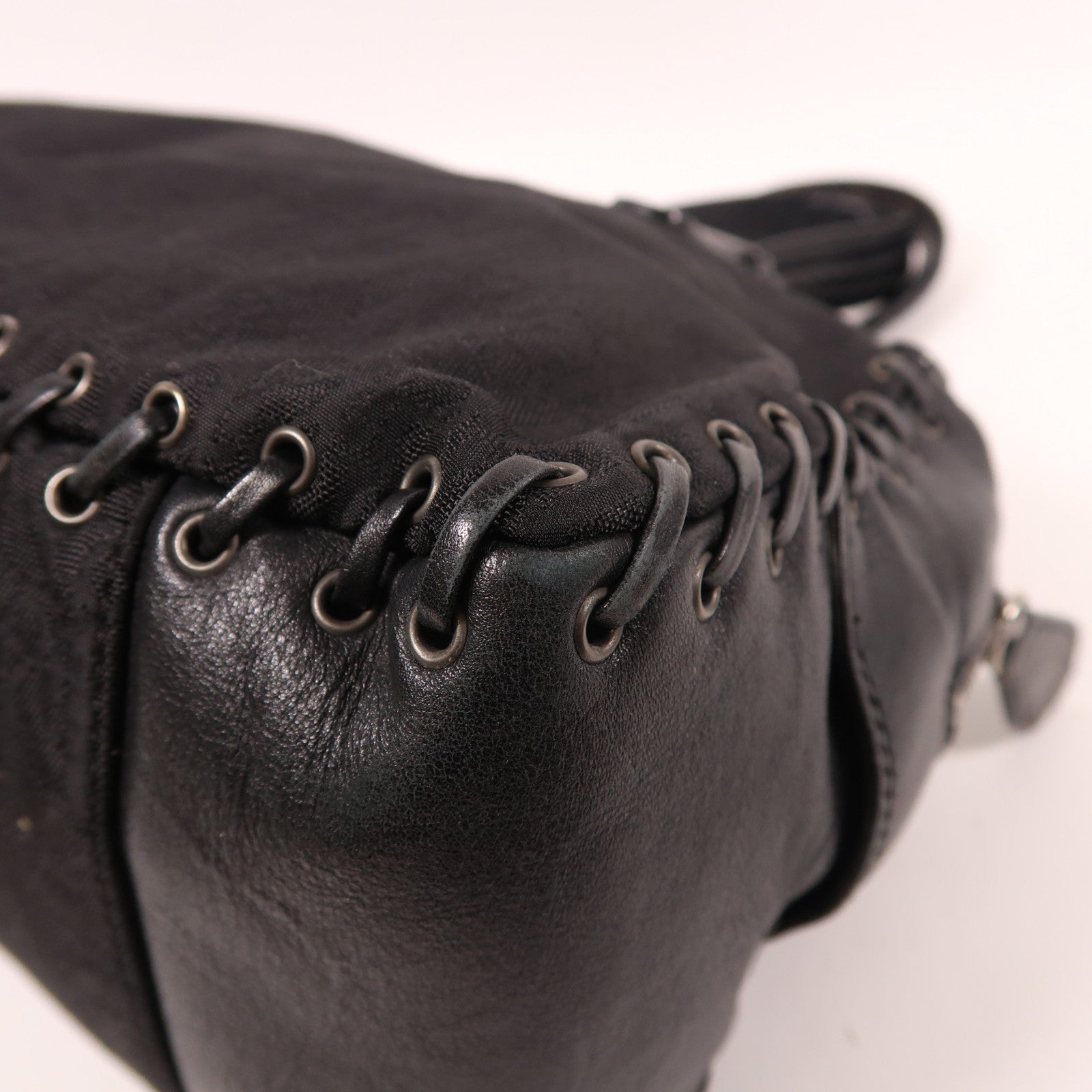 Dior 帆布/牛皮皮革Shoulder Bag肩背袋黑色