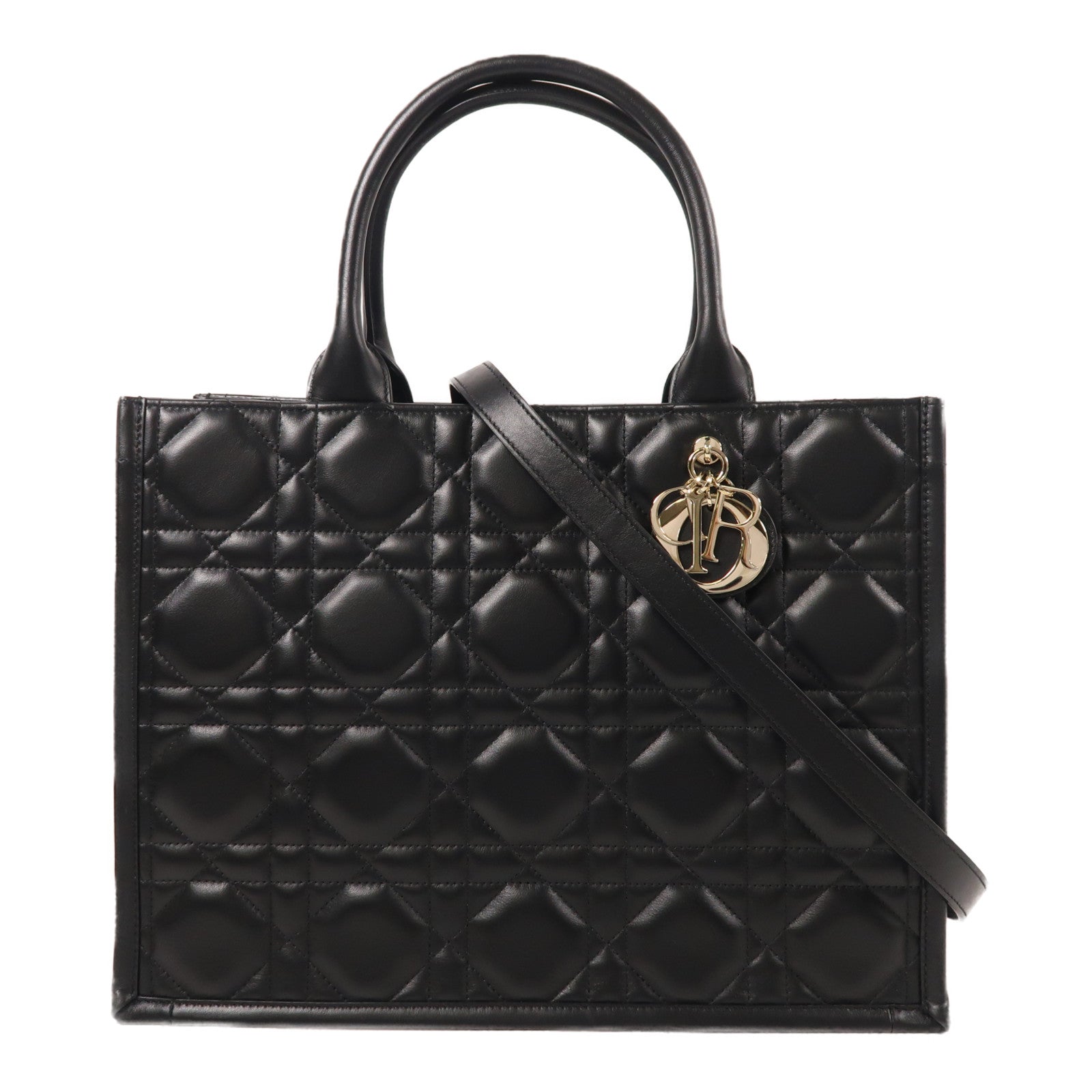 Dior 牛皮皮革Book Tote Medium金扣手挽肩背兩用袋