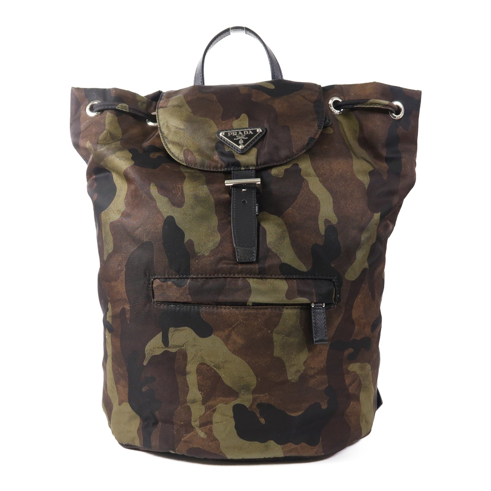 PRADA 尼龍Rucksack銀扣背包