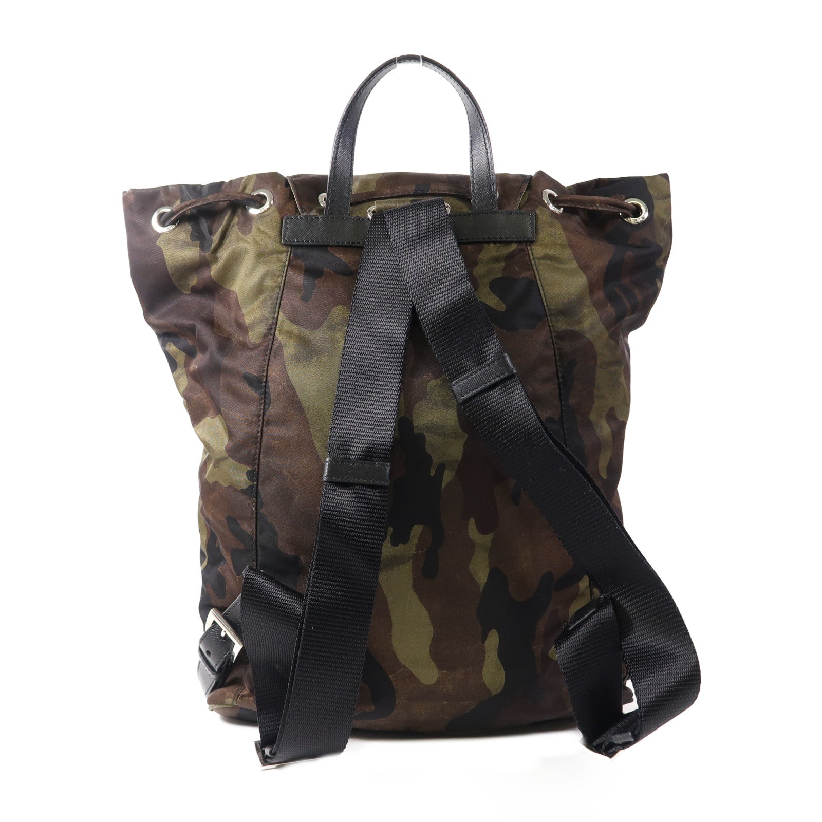 PRADA 尼龍Rucksack銀扣背包