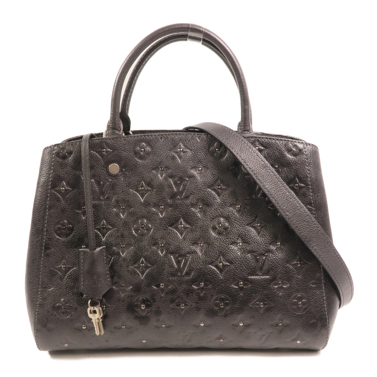 LOUIS VUITTON 【激減優惠】Monogram Empreinte Montaigne BB銀扣手挽肩背兩用袋