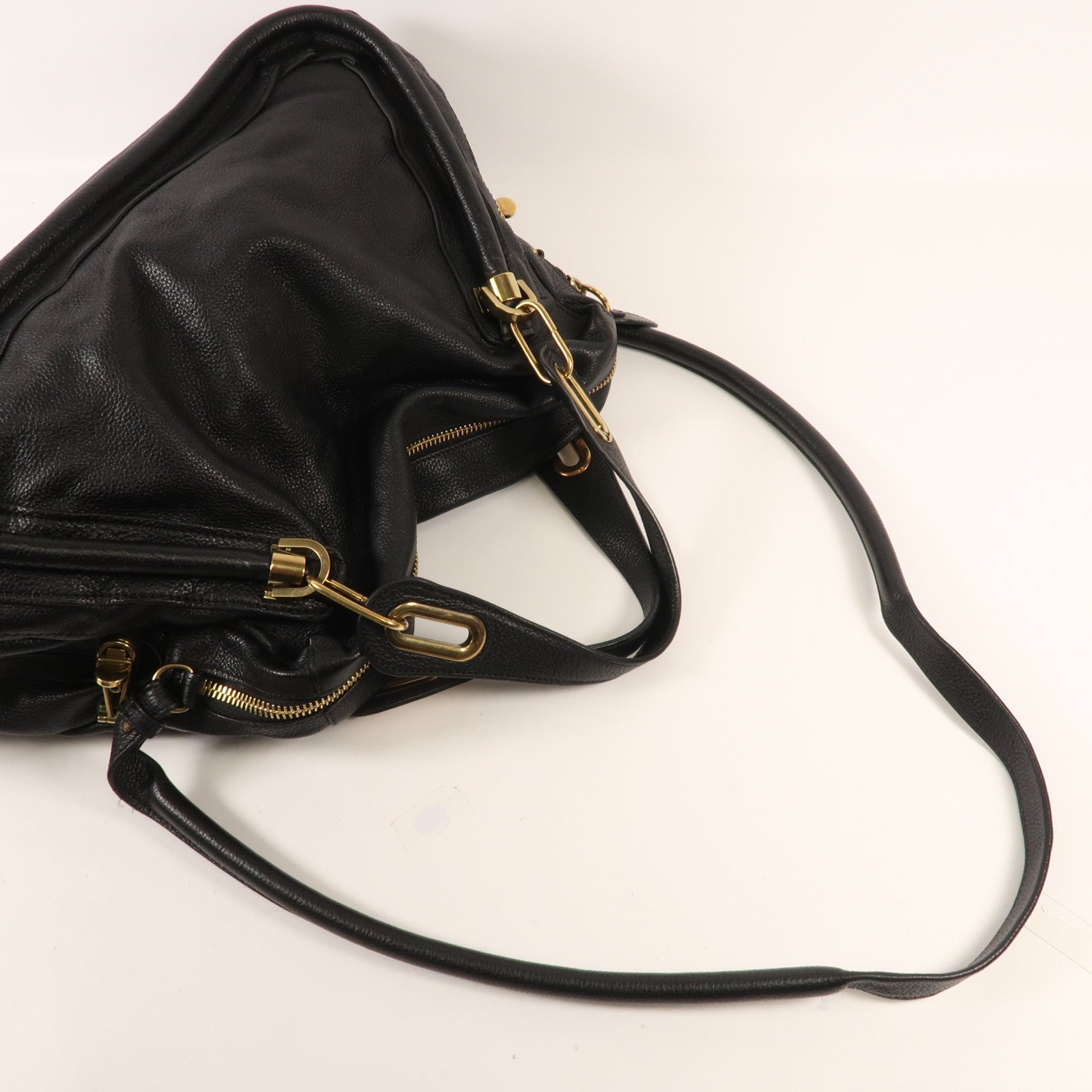 Chloe 牛皮皮革Shoulder Bag金扣手挽肩背兩用袋