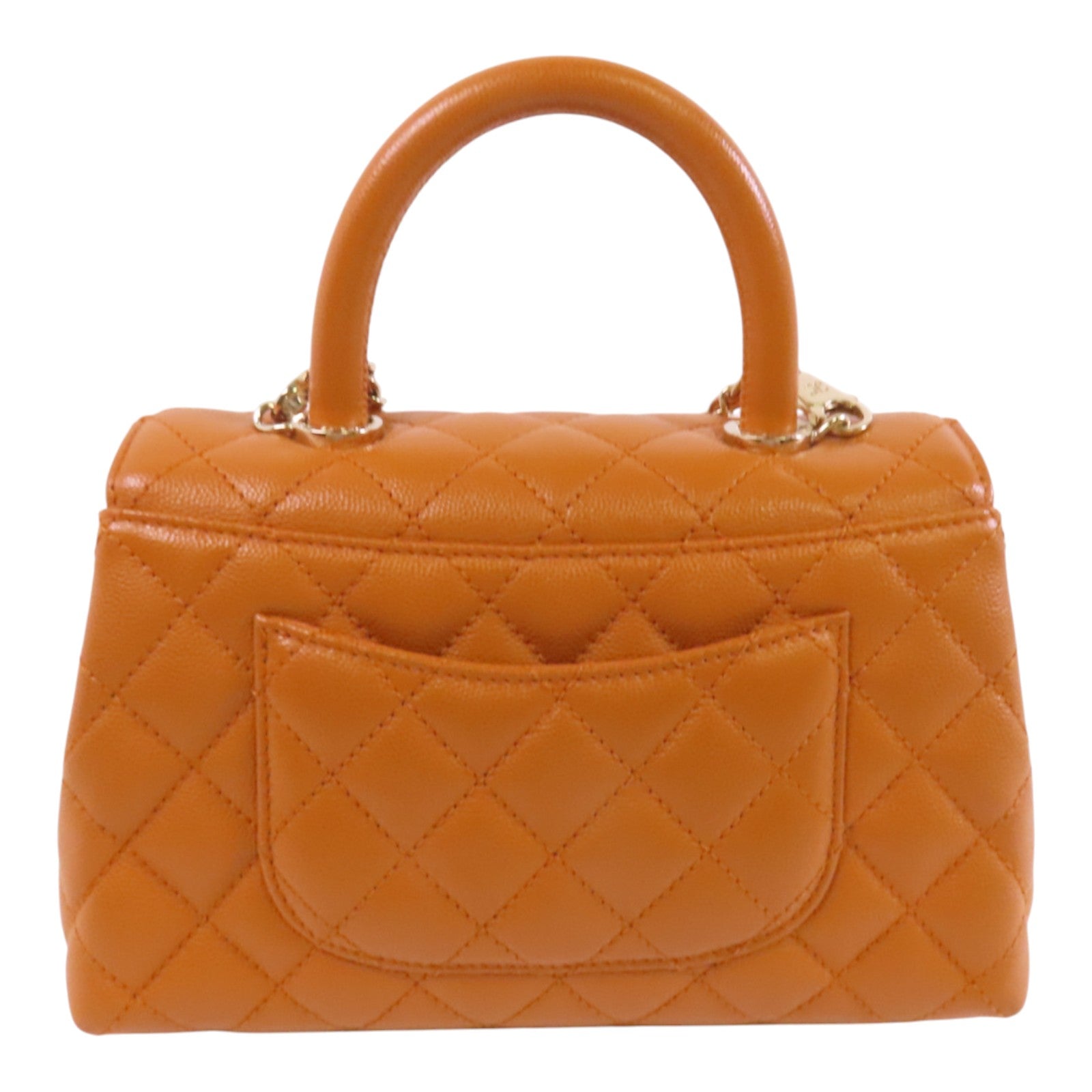 CHANEL 牛皮皮革CoCo Handle金扣手挽肩背兩用袋