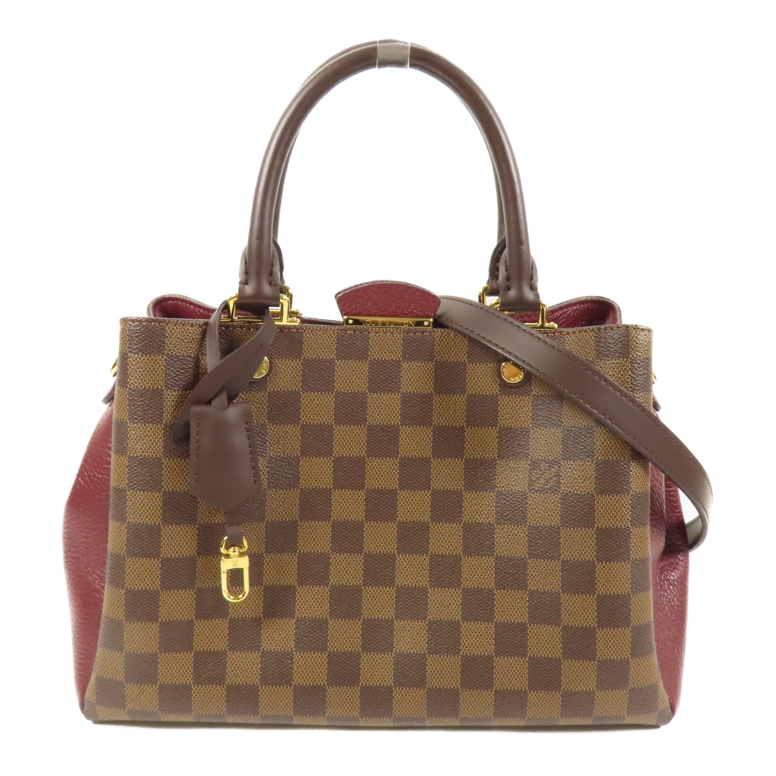 LOUIS VUITTON Damier Brittany金扣手挽肩背兩用袋