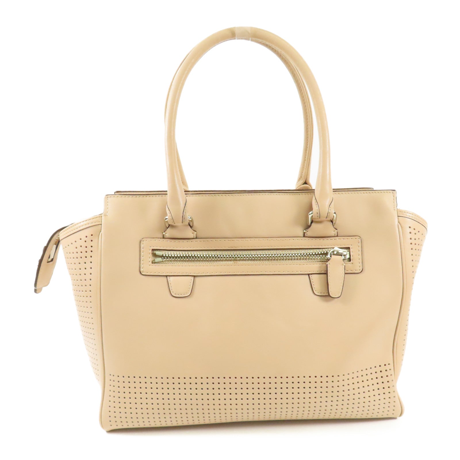 COACH 牛皮皮革Hand Bag銀扣手挽袋