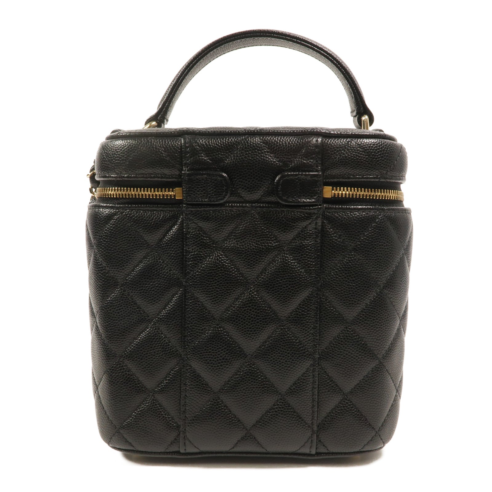 CHANEL 牛皮皮革Vanity Case鏈帶手挽肩背兩用袋