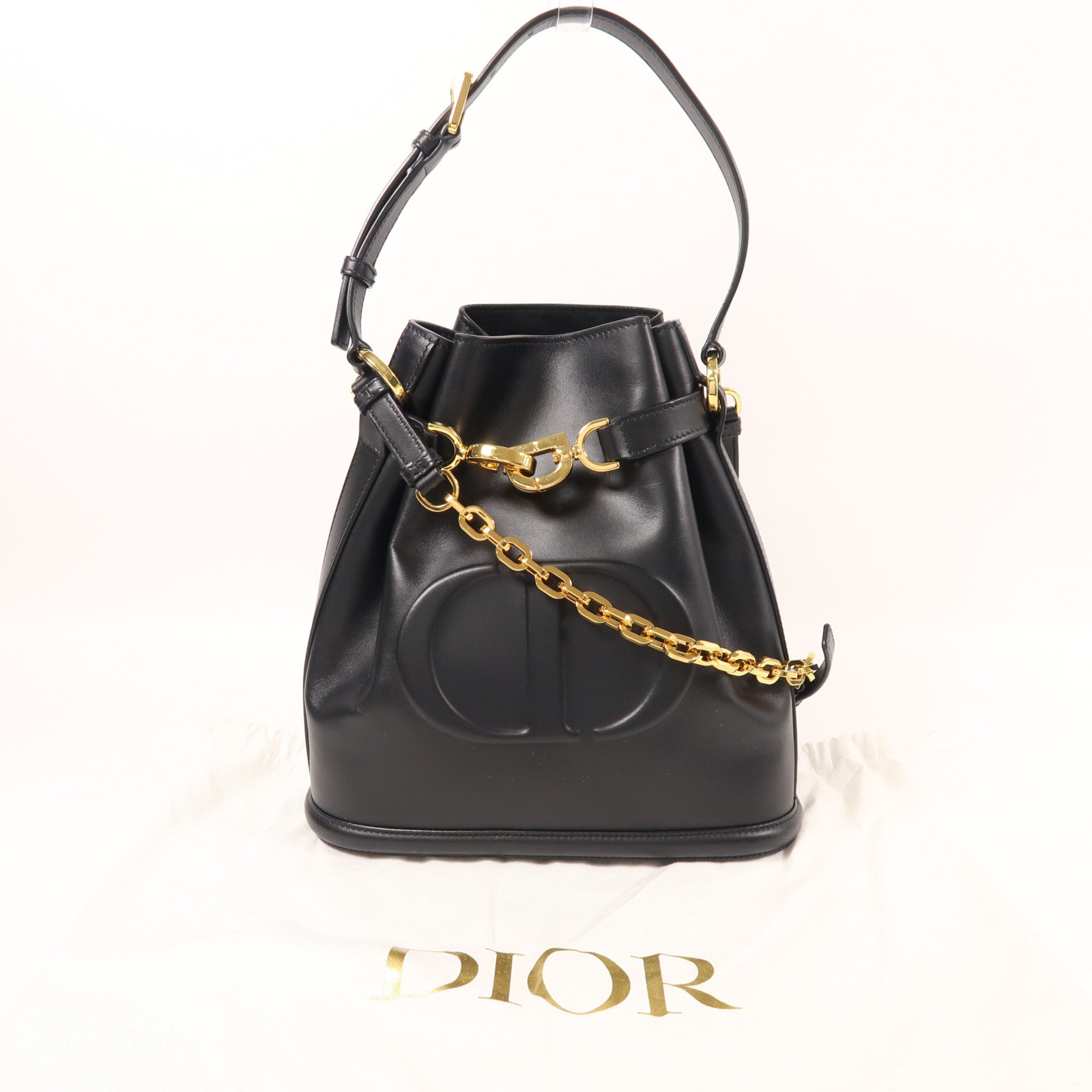 Dior 牛皮皮革C'est Dior Bag金扣手挽肩背兩用袋