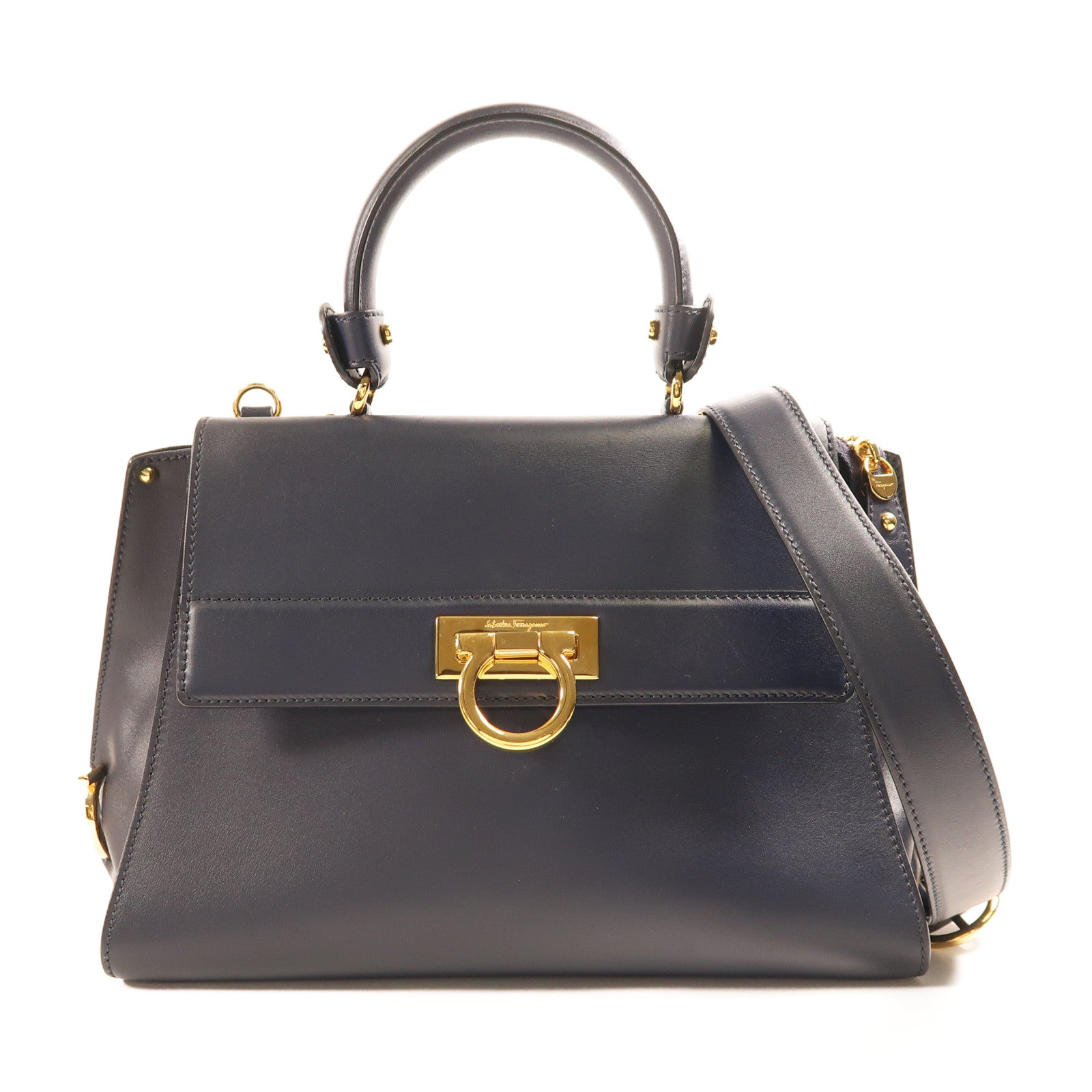 Salvatore Ferragamo 牛皮皮革Sofia Bag金扣手挽肩背兩用袋