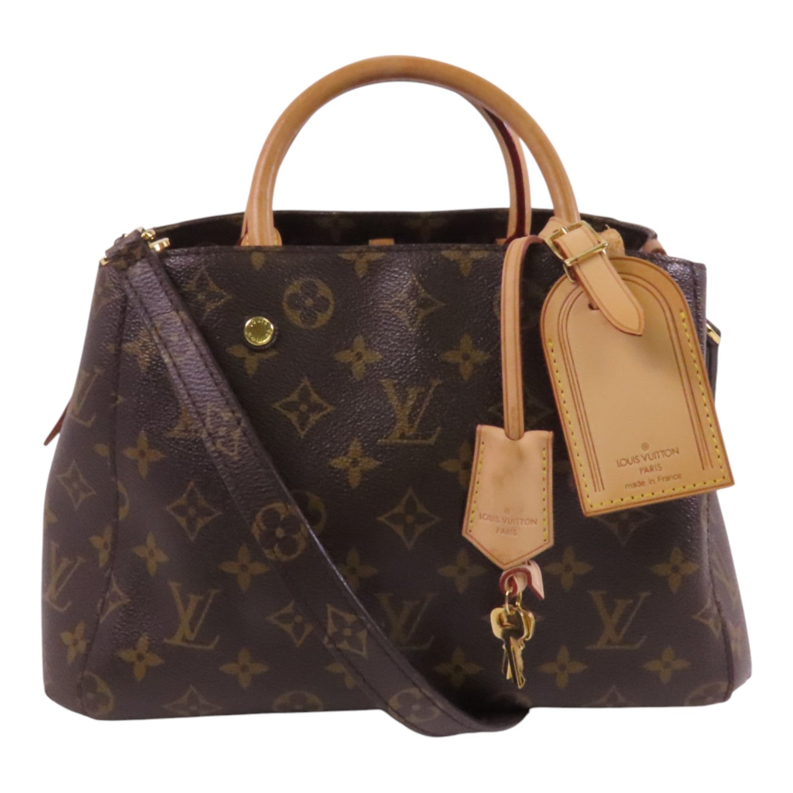 LOUIS VUITTON Monogram Montaigne BB金扣手挽肩背兩用袋