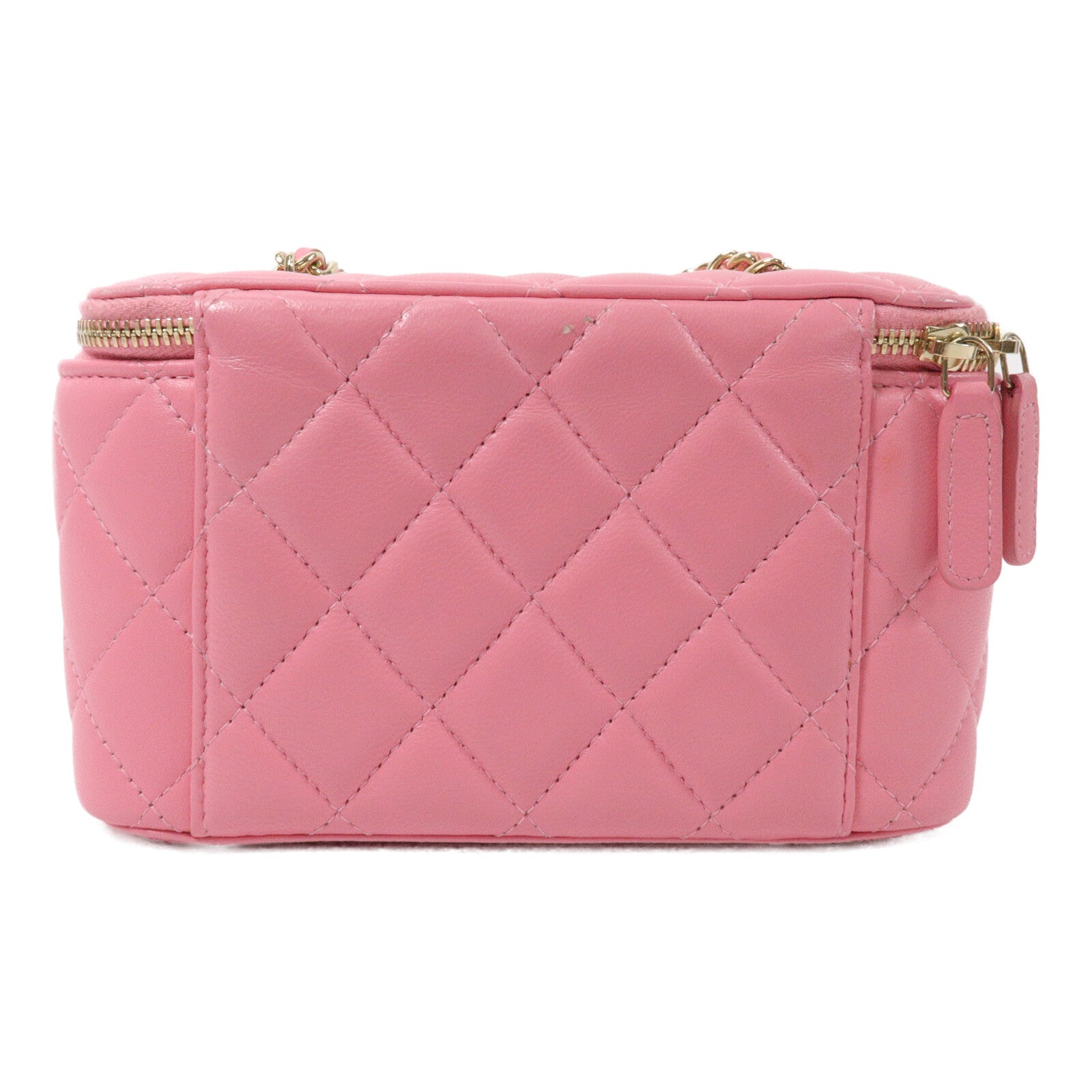 CHANEL 羊皮皮革Vanity Case鏈帶肩背袋