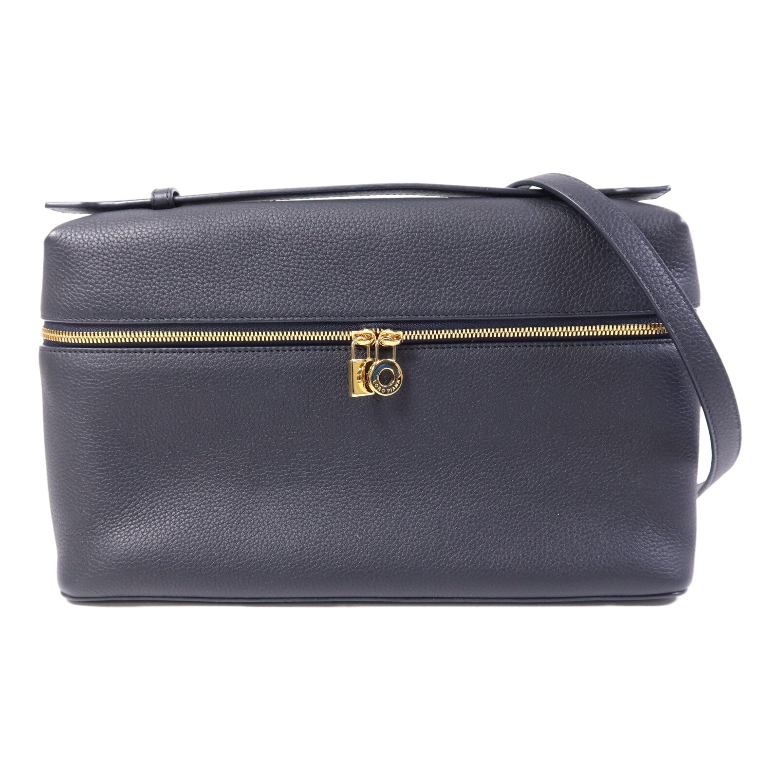 Loro Piana 牛皮皮革Extra Pocket L27金扣手挽肩背兩用袋