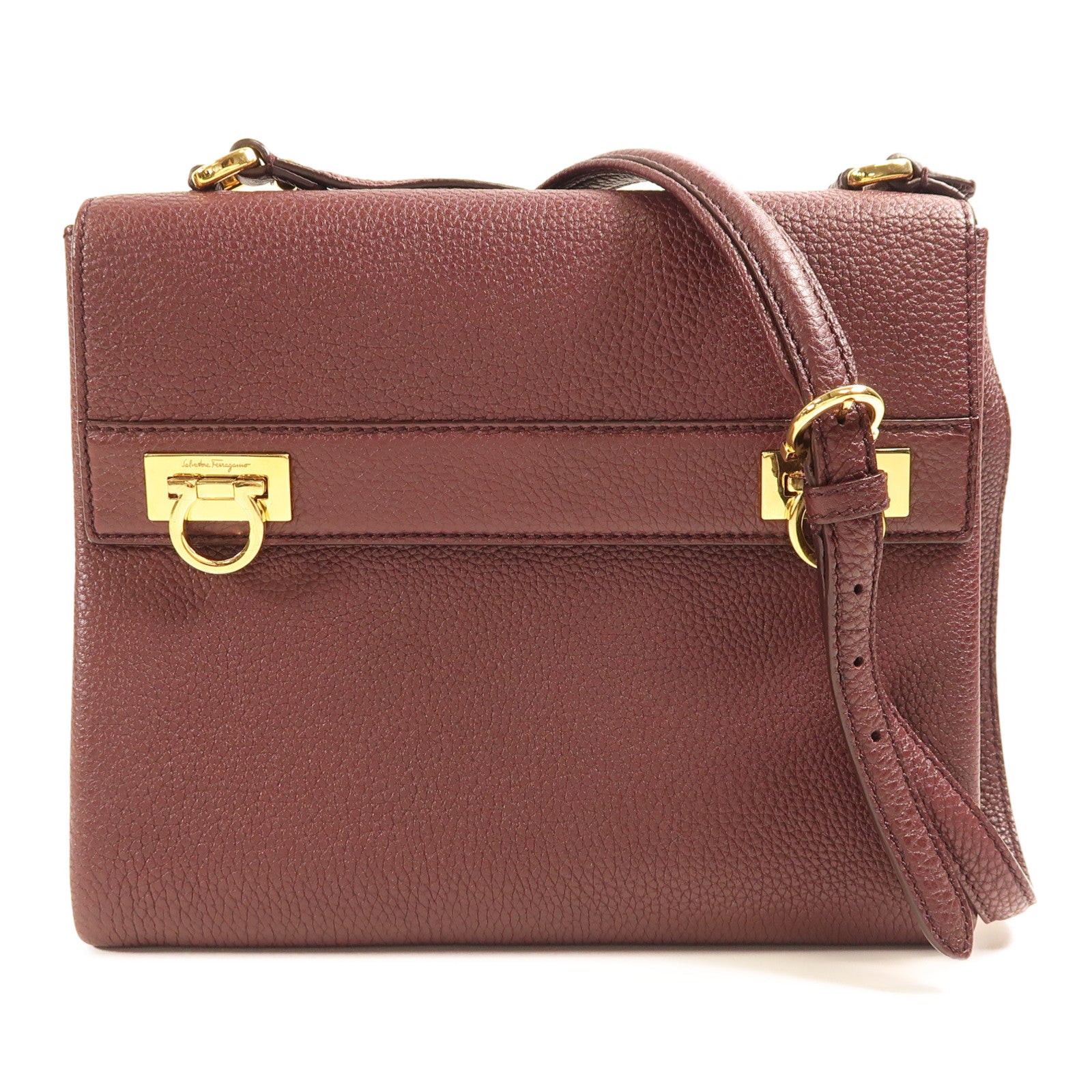 Salvatore Ferragamo 牛皮皮革Mya Bag金扣肩背袋