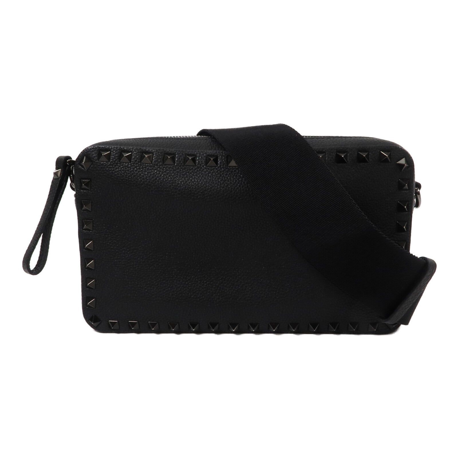 Valentino 牛皮皮革Rockstud Grainy肩背袋