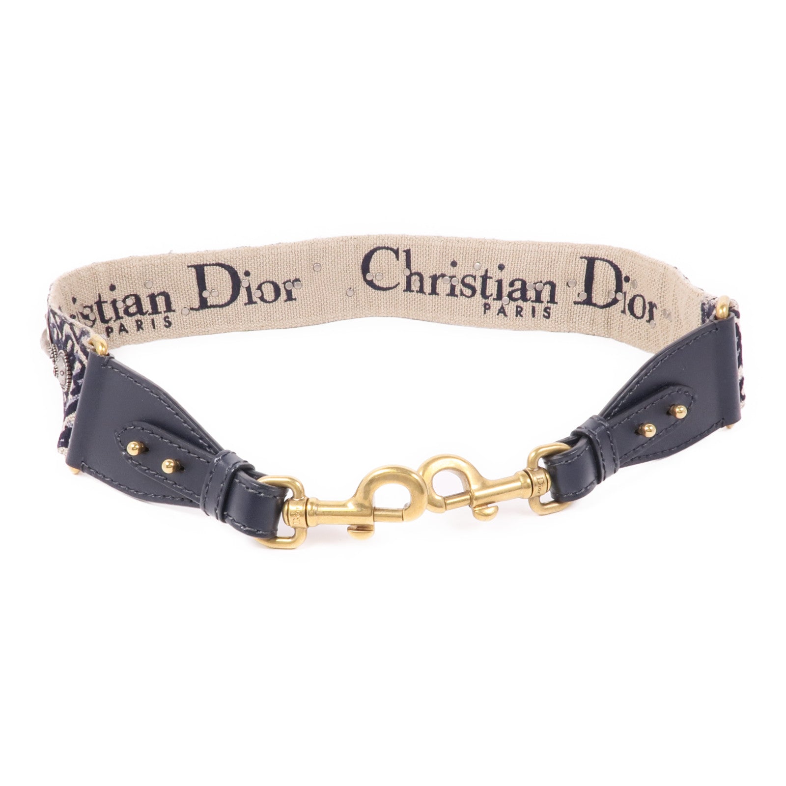Dior 帆布Shoulder Strap金扣肩背帶
