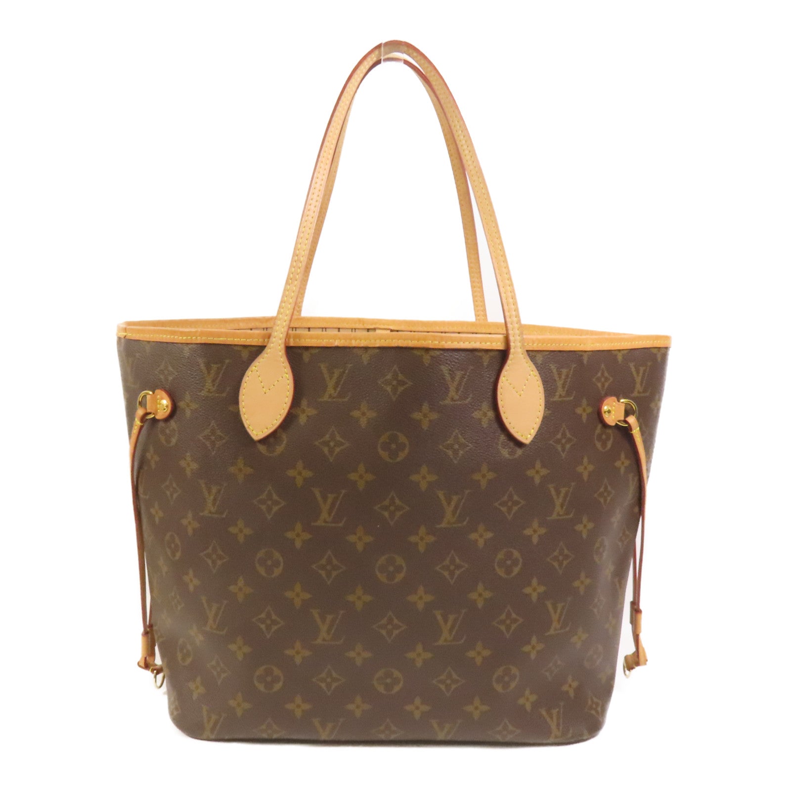 LOUIS VUITTON Monogram Neverfull MM金扣肩背袋手挽袋