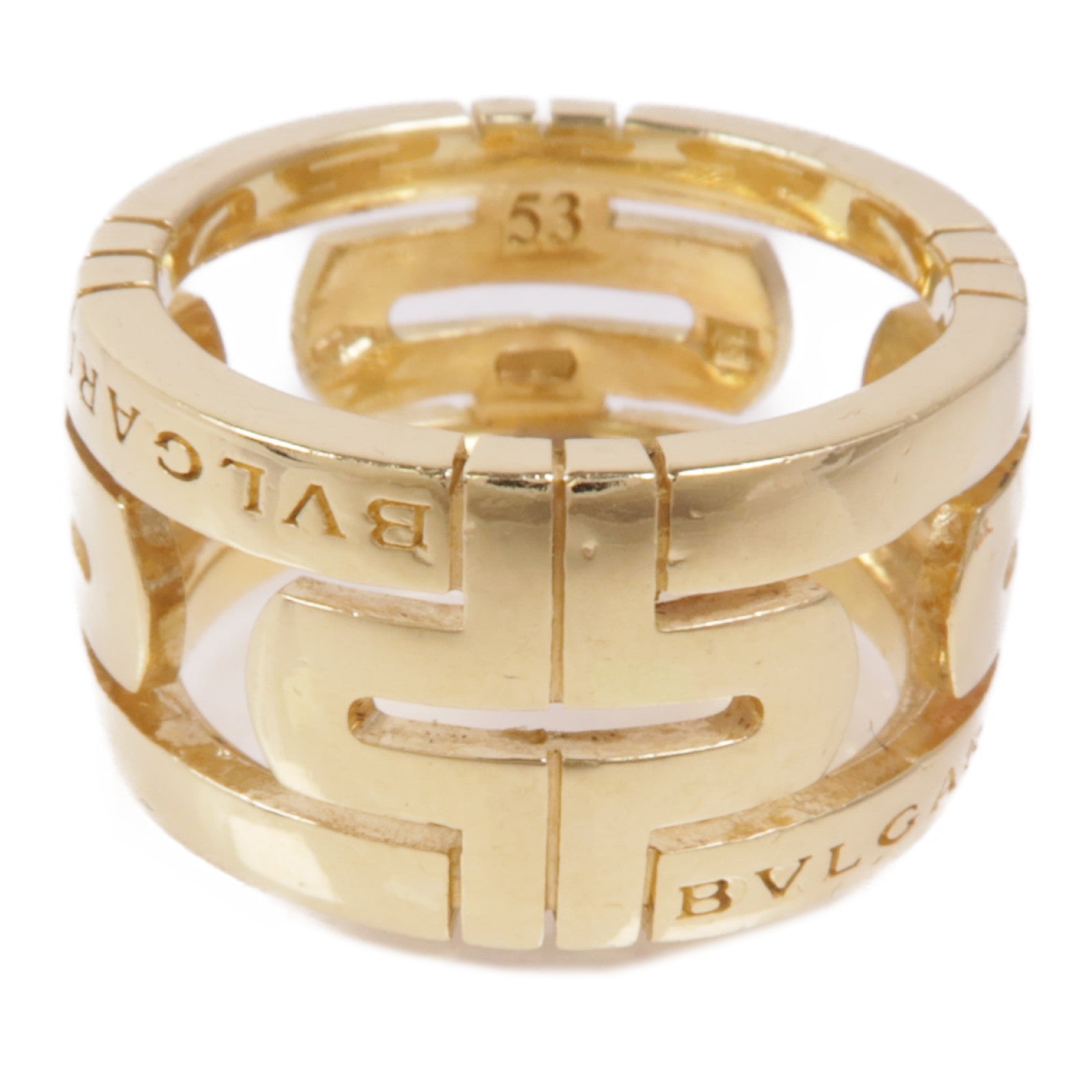 BVLGARI 【激減優惠】18K黃金Parentesi Ring戒指Bvlgari#53/US#6.25