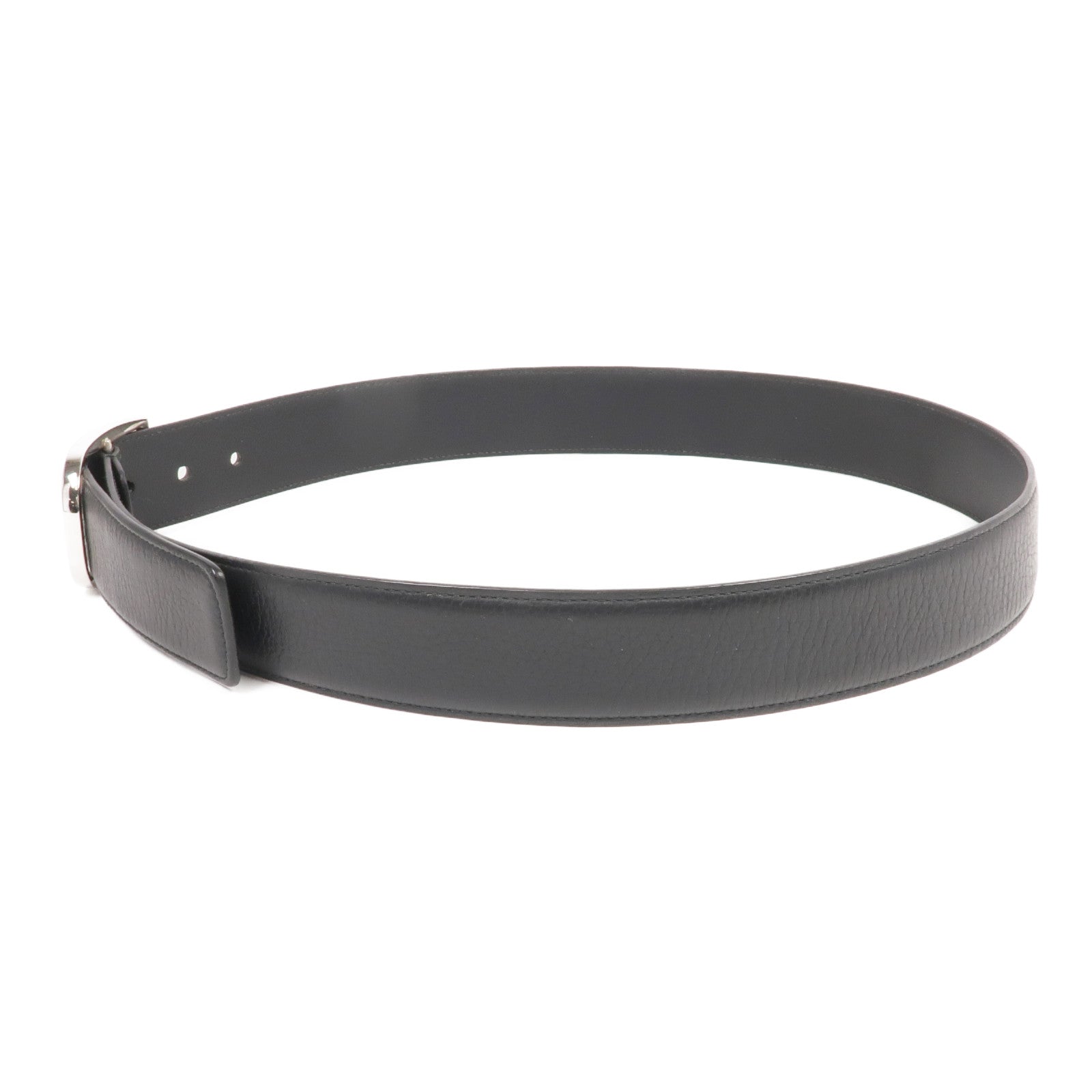 GUCCI 牛皮皮革Belt銀扣皮帶