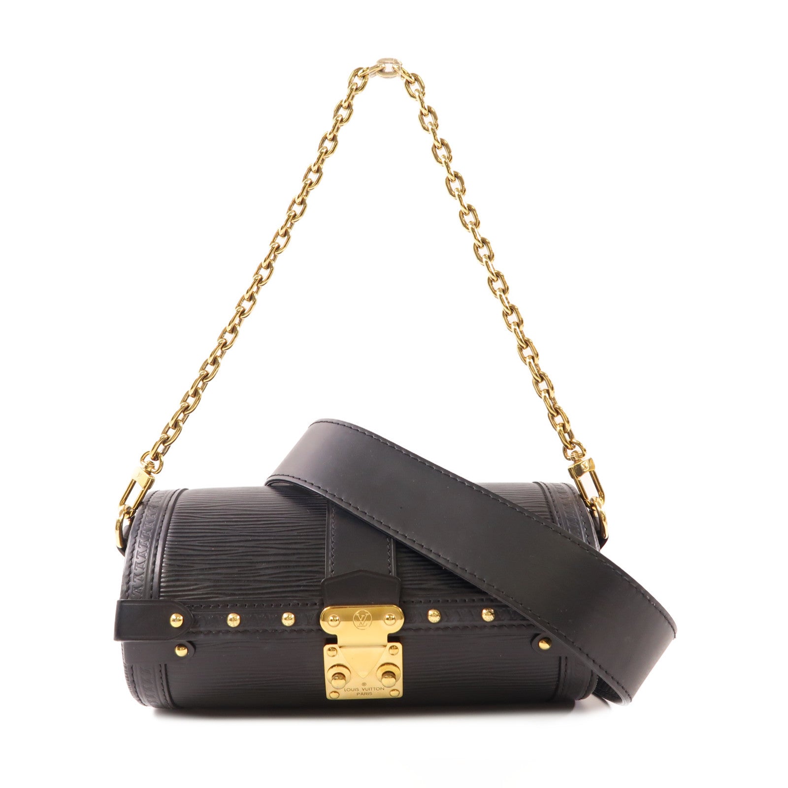 LOUIS VUITTON Epi Papillon Trunk金扣手挽肩背兩用袋