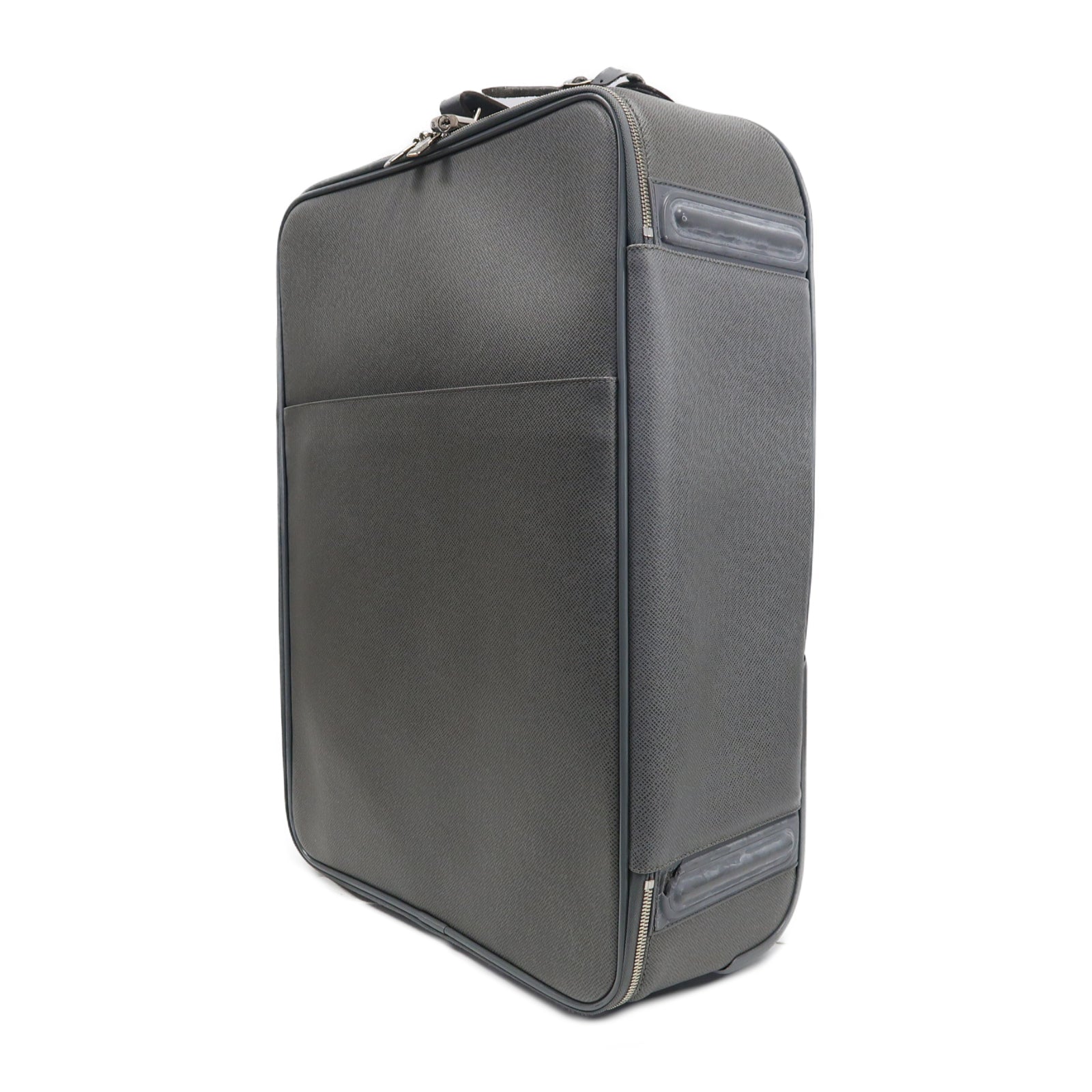 LOUIS VUITTON 【激減優惠】Cuir Taiga Pegase 55銀扣行李箱灰色