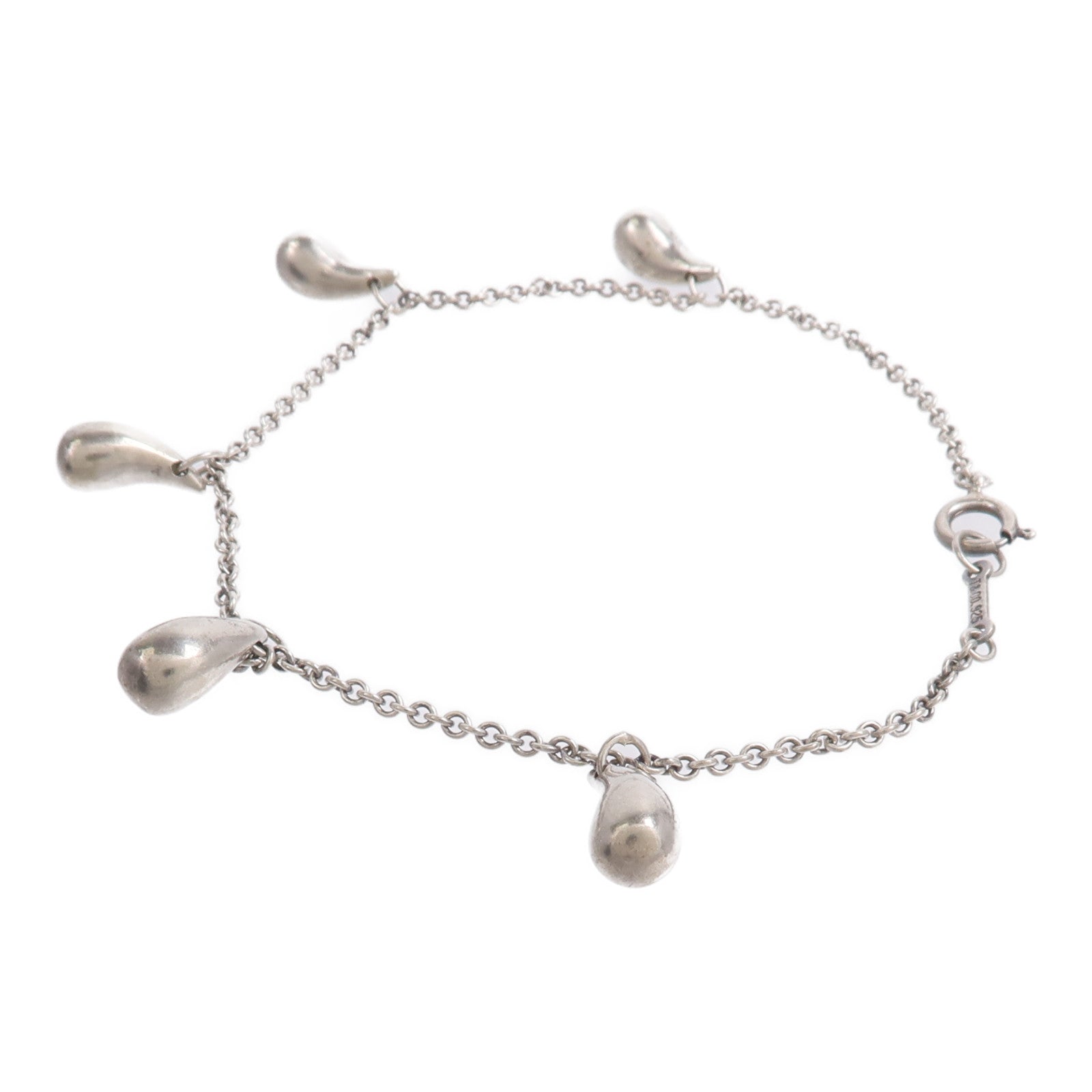 TIFFANY&CO 925純銀Elsa Peretti Teardrop 5 Bracelet手鏈