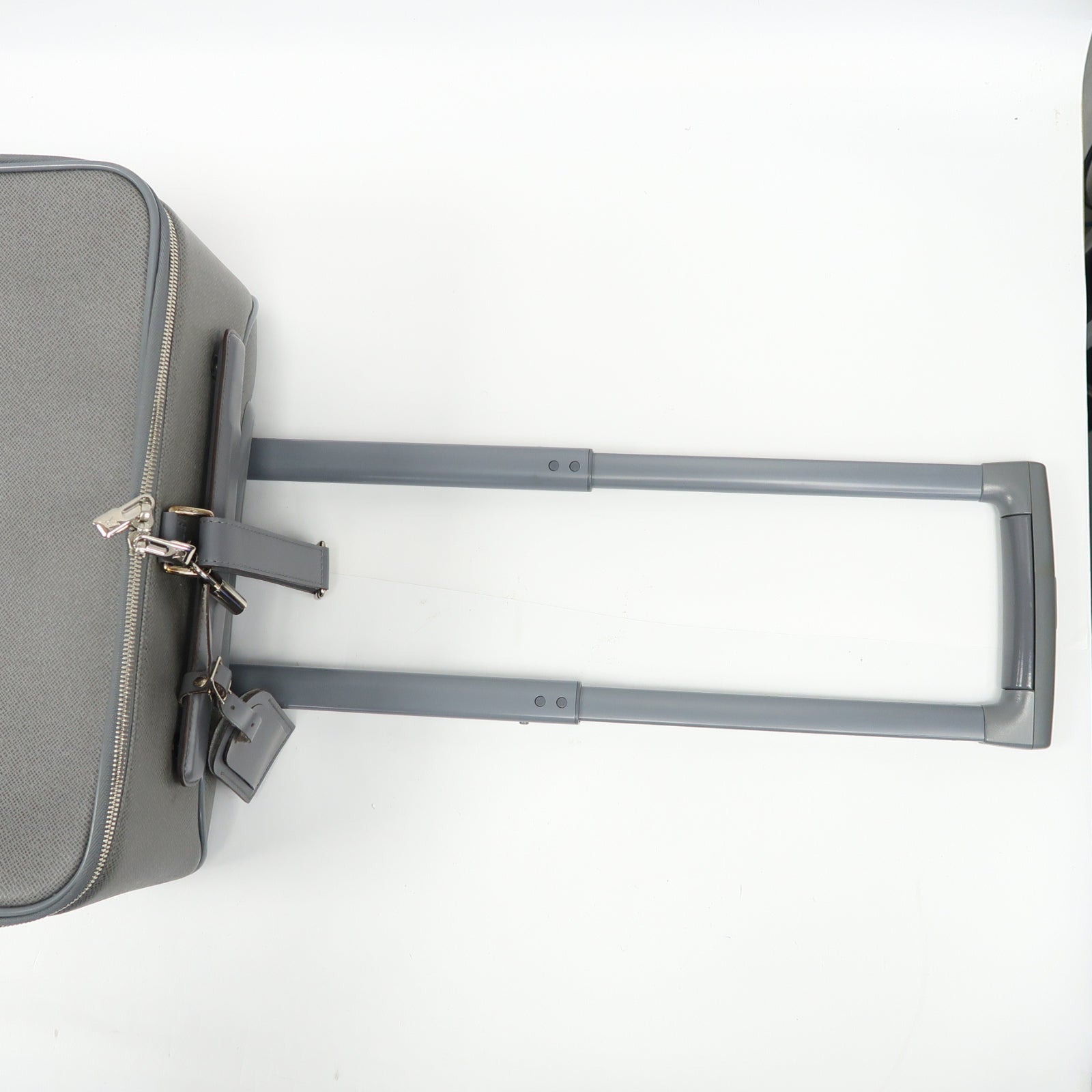 LOUIS VUITTON 【激減優惠】Cuir Taiga Pegase 55銀扣行李箱灰色