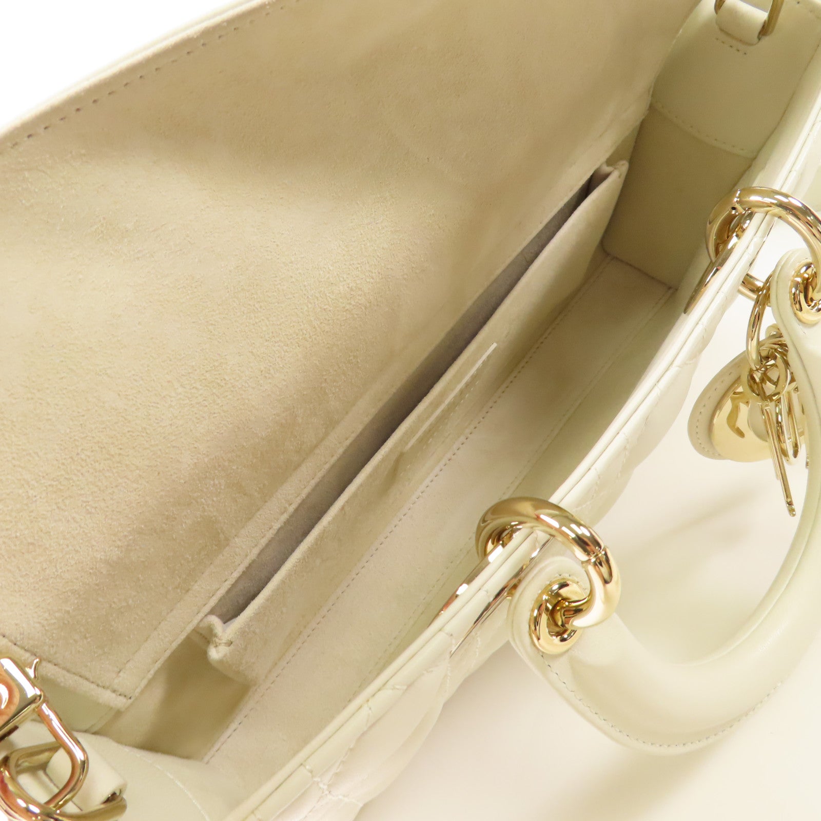 Dior 山羊皮皮革Lady D Joy金扣手挽肩背兩用袋