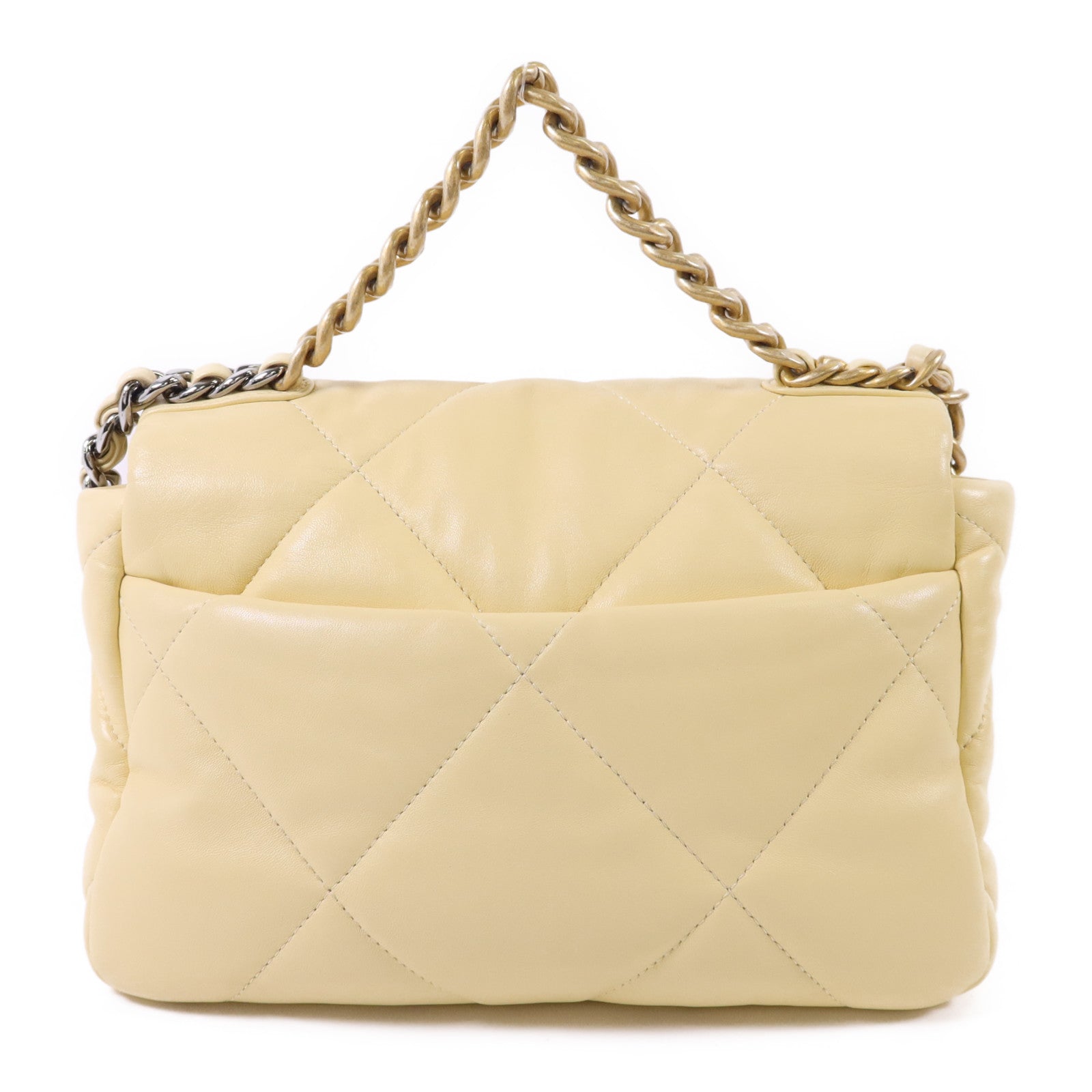 CHANEL 羊皮皮革Chanel 19 Small鏈帶手挽肩背兩用袋