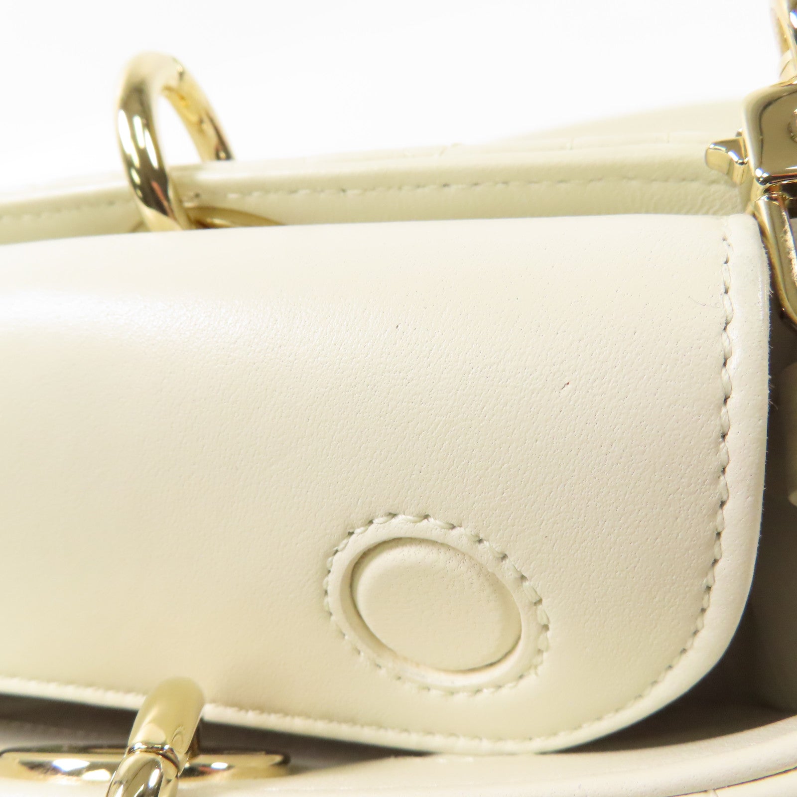 Dior 山羊皮皮革Lady D Joy金扣手挽肩背兩用袋