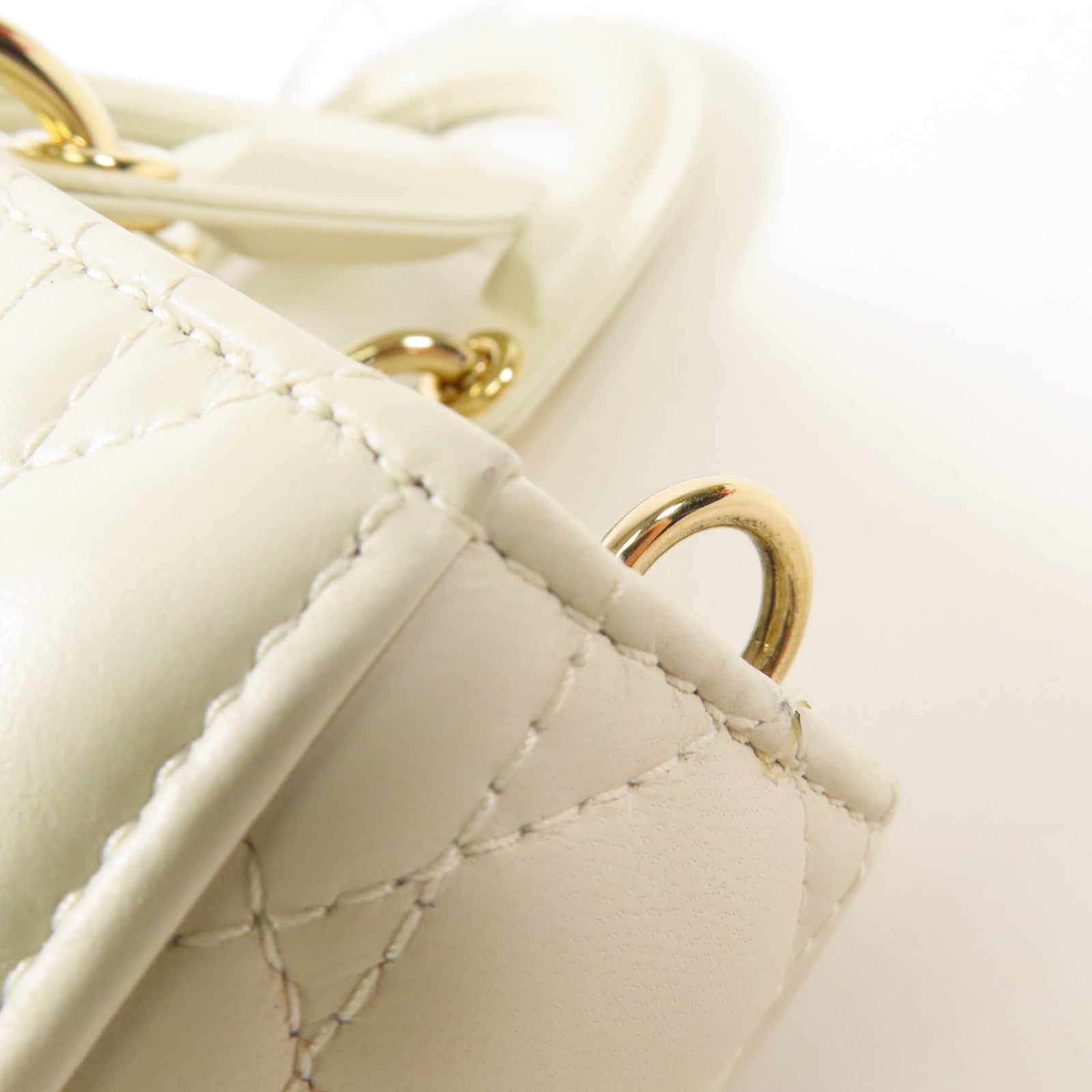 Dior 山羊皮皮革Lady D Joy金扣手挽肩背兩用袋