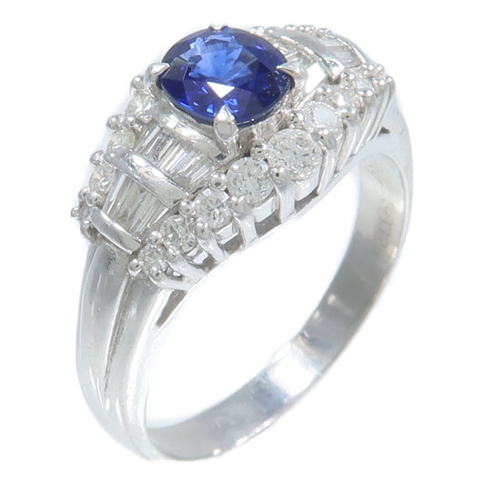 JEWELRY PT900鉑金Sapphire Diamond Ring藍寶石/鑽石戒指