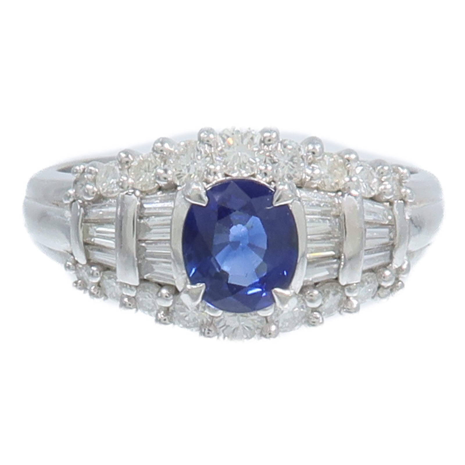 JEWELRY PT900鉑金Sapphire Diamond Ring藍寶石/鑽石戒指