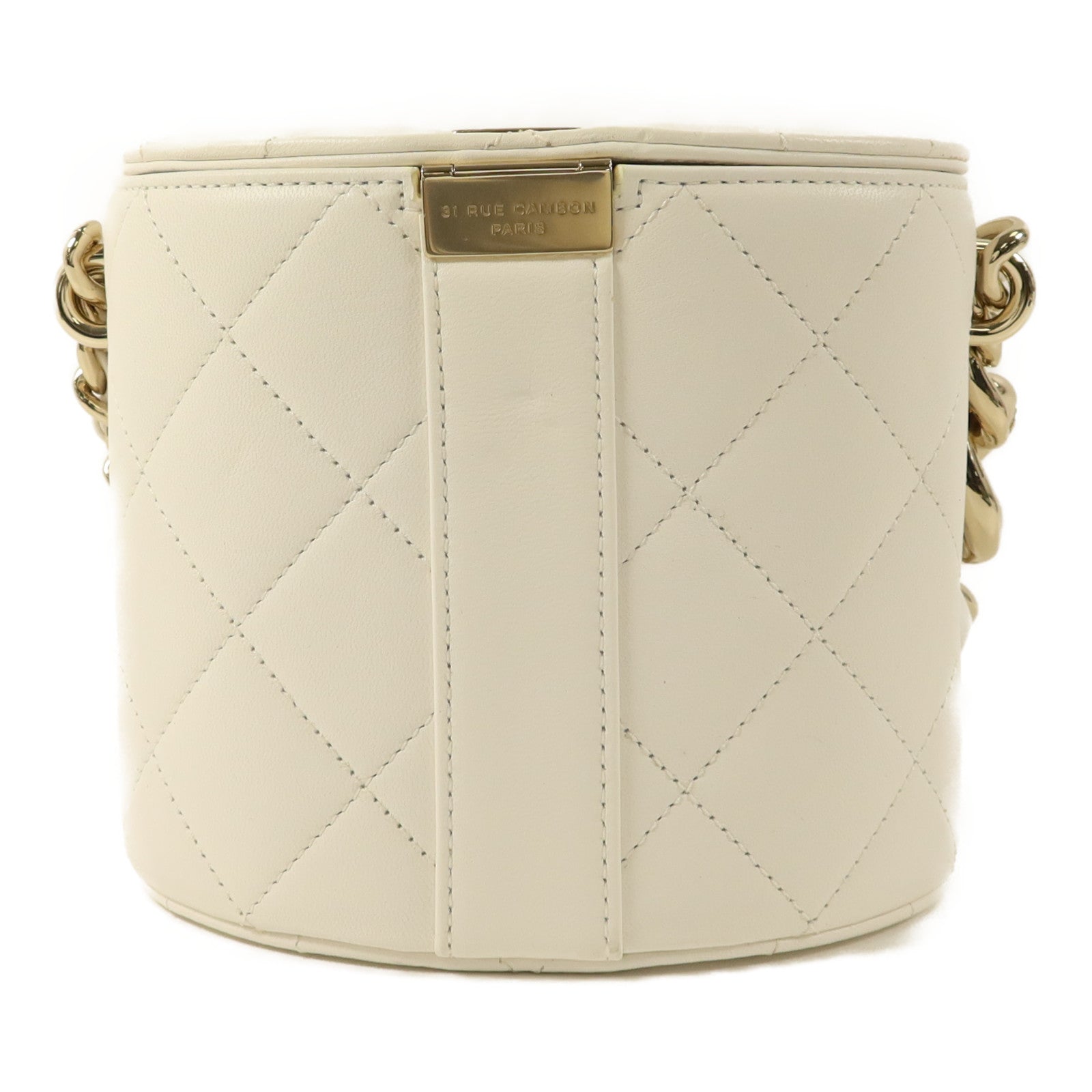 CHANEL 牛皮皮革Shoulder Bag金扣鏈帶肩背袋